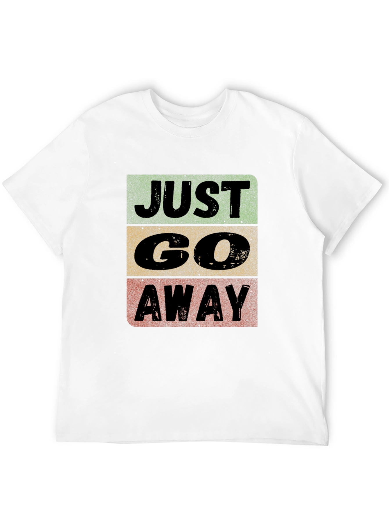 Just Go Away Graphic Tee - Black Cotton T-Shirt
