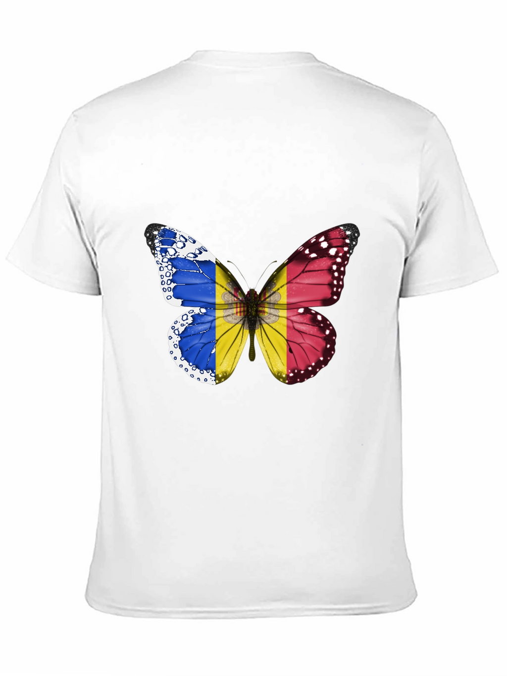 Butterfly Romania Flag Graphic T-Shirt