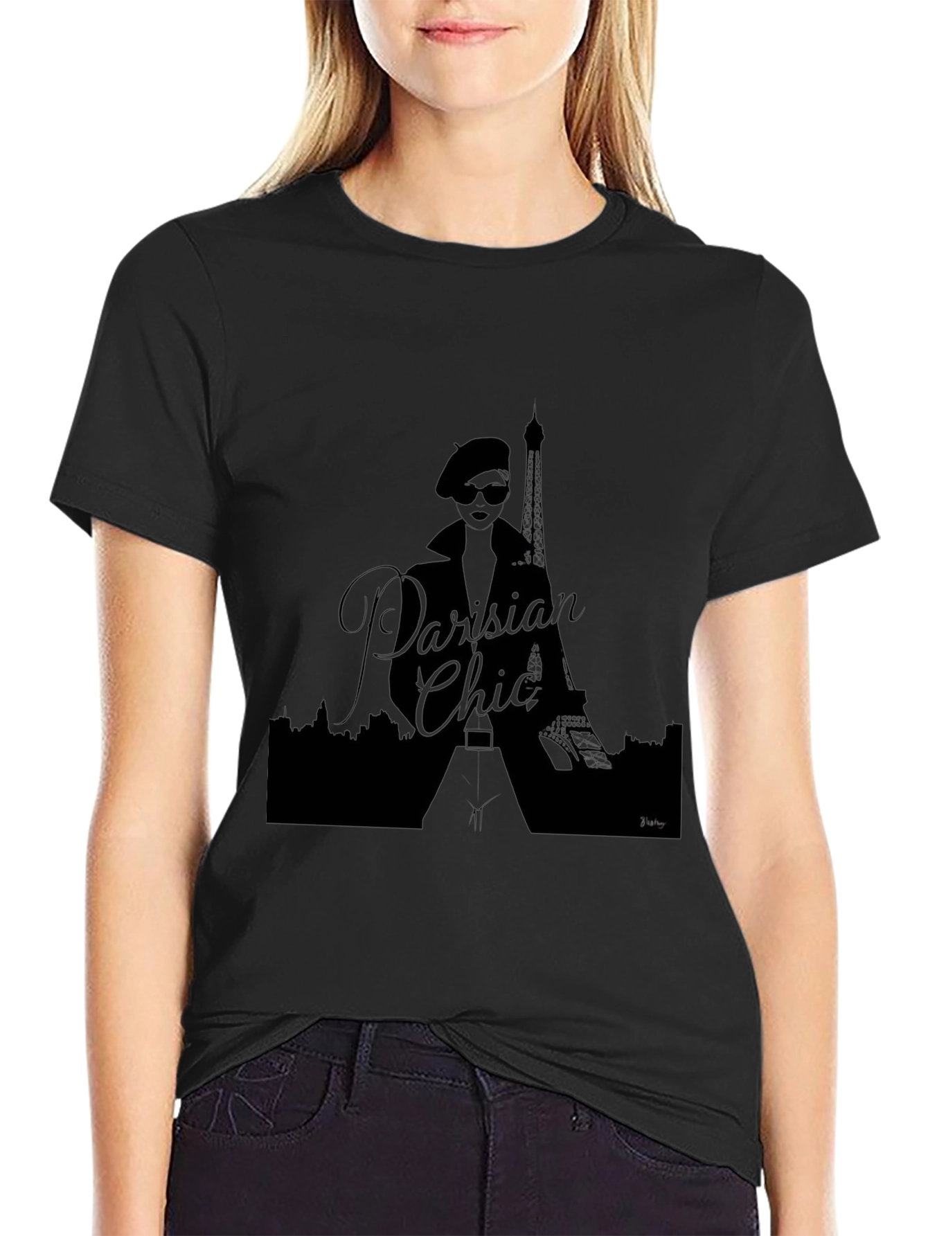 Parisian Chic Graphic Tee - Eiffel Tower Fashion T-Shirt