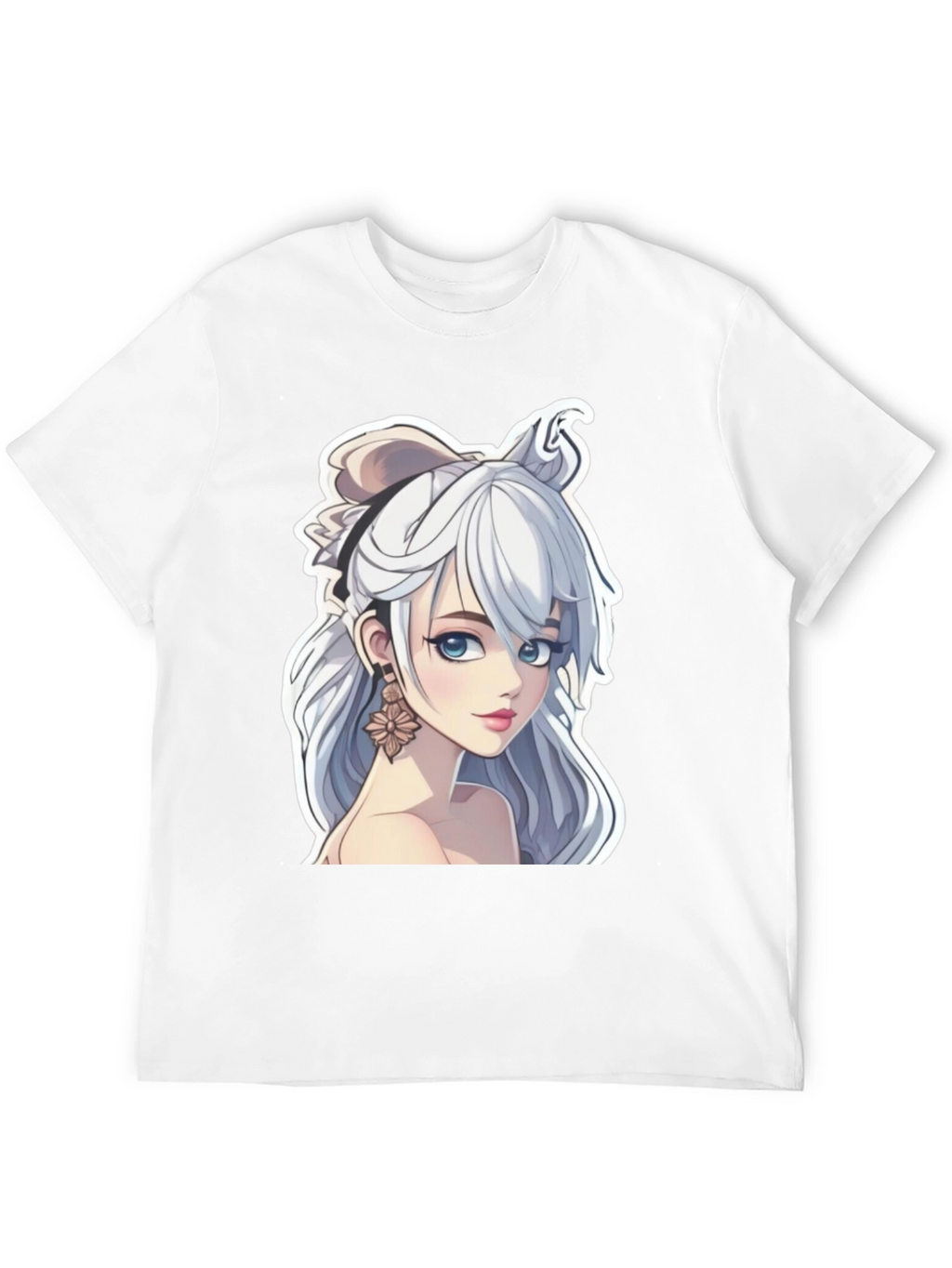 Anime Girl Graphic Tee - Stylish Black T-Shirt