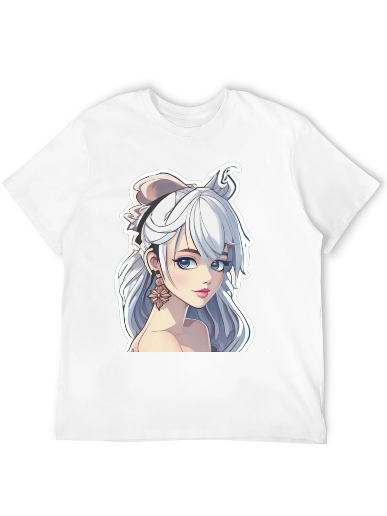 Anime Girl Graphic Tee - Stylish Black T-Shirt