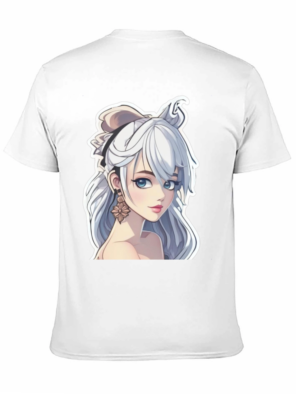 Anime Girl Graphic Tee - Stylish Black T-Shirt