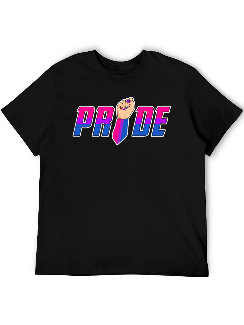 Pride Fist Graphic Tee - Bi Pride Shirt