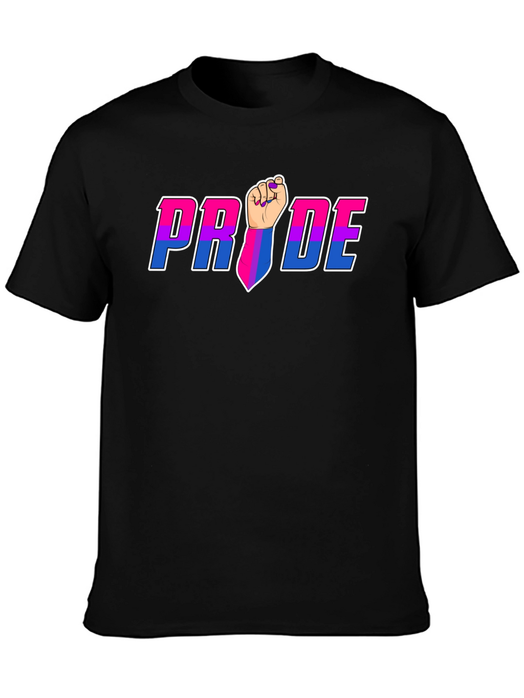 Pride Fist Graphic Tee - Bi Pride Shirt