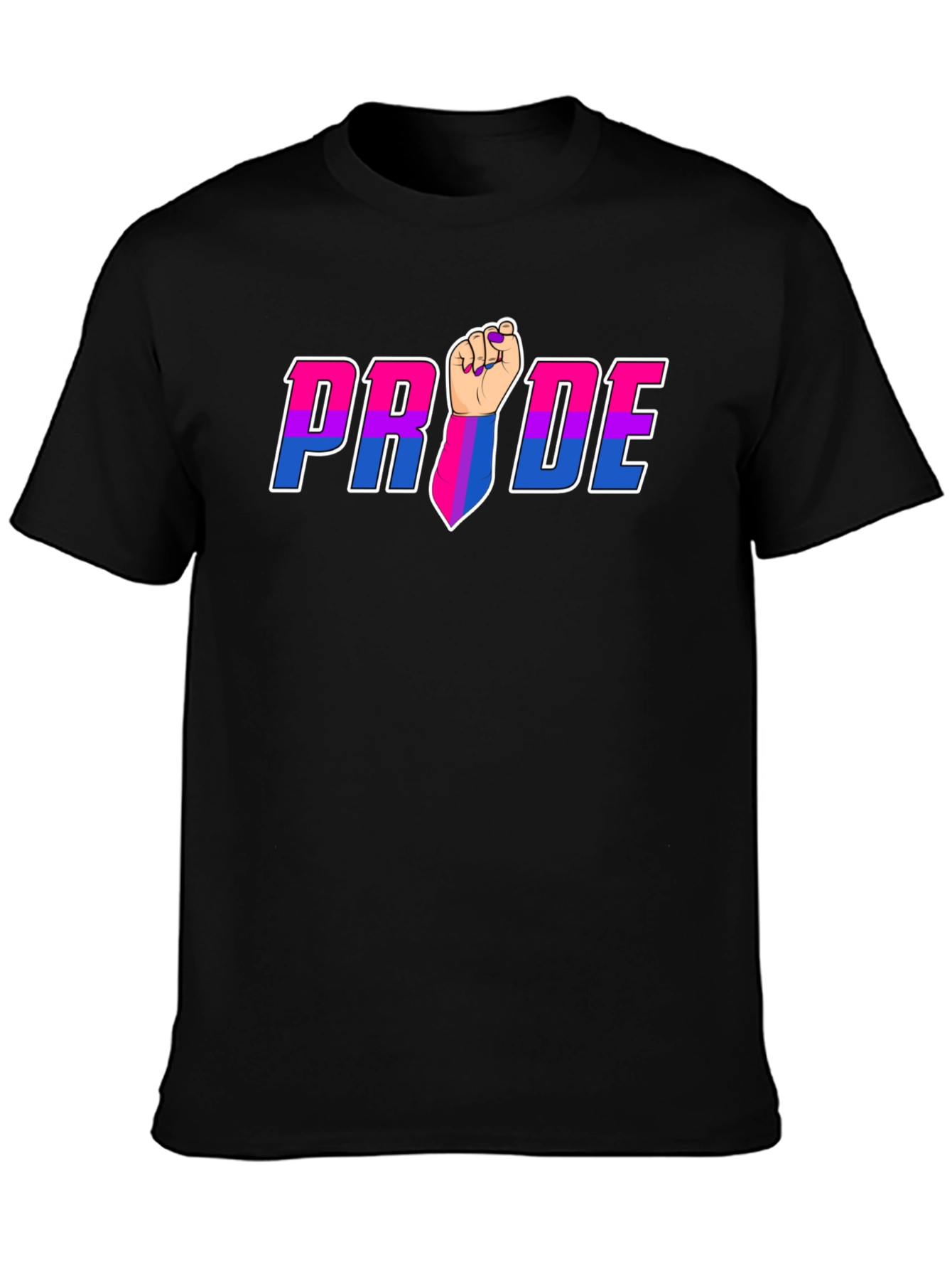Pride Fist Graphic Tee - Bi Pride Shirt