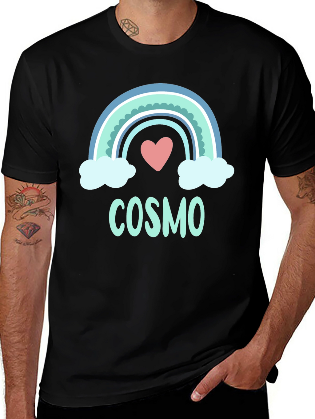 Rainbow Cosmo Heart Graphic Tee