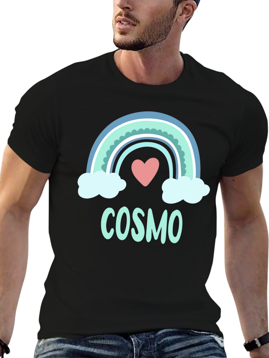 Rainbow Cosmo Heart Graphic Tee