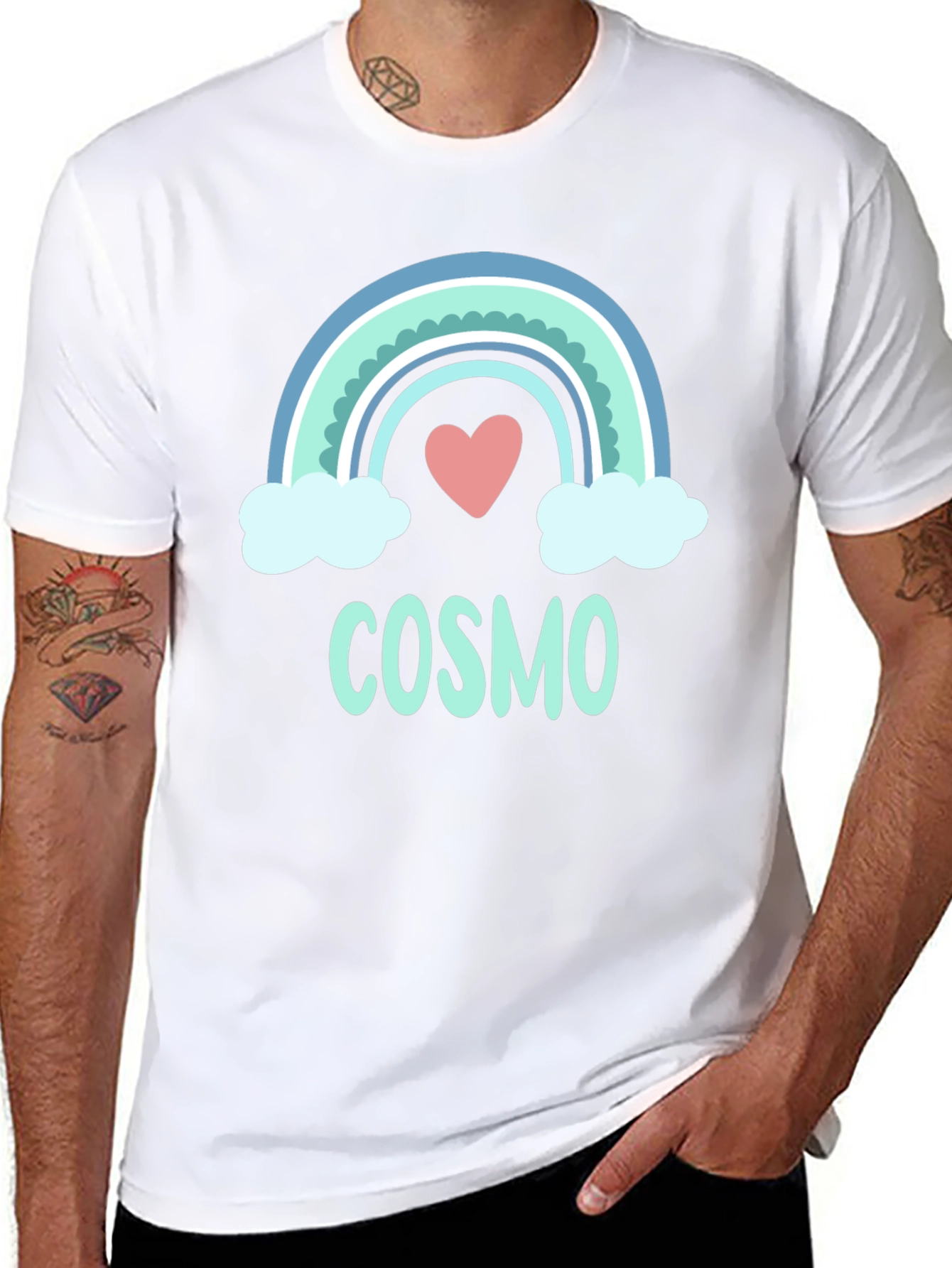 Rainbow Cosmo Heart Graphic Tee