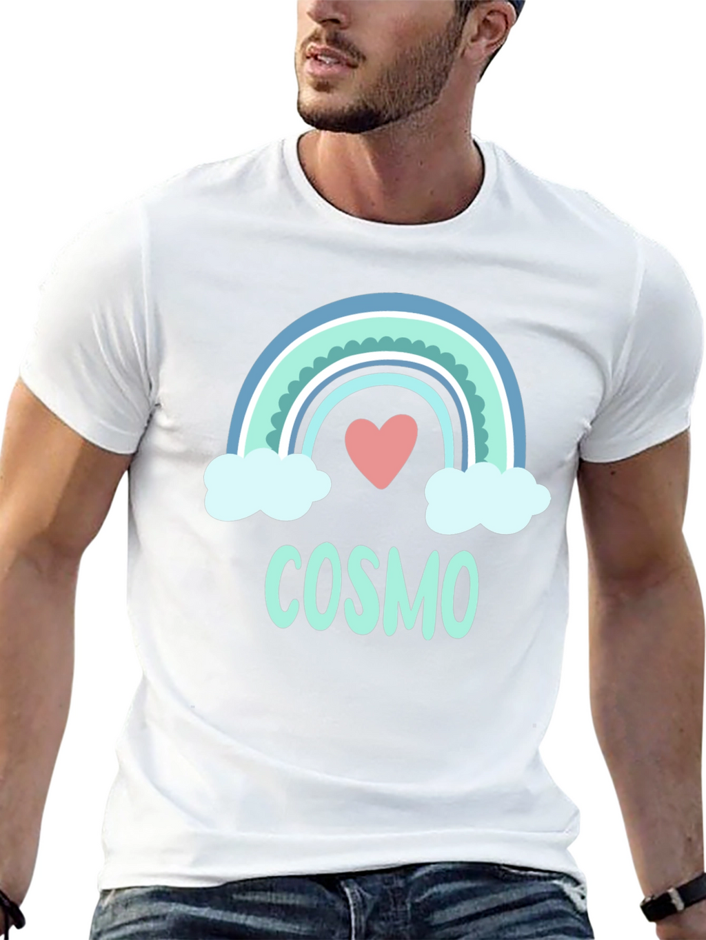 Rainbow Cosmo Heart Graphic Tee