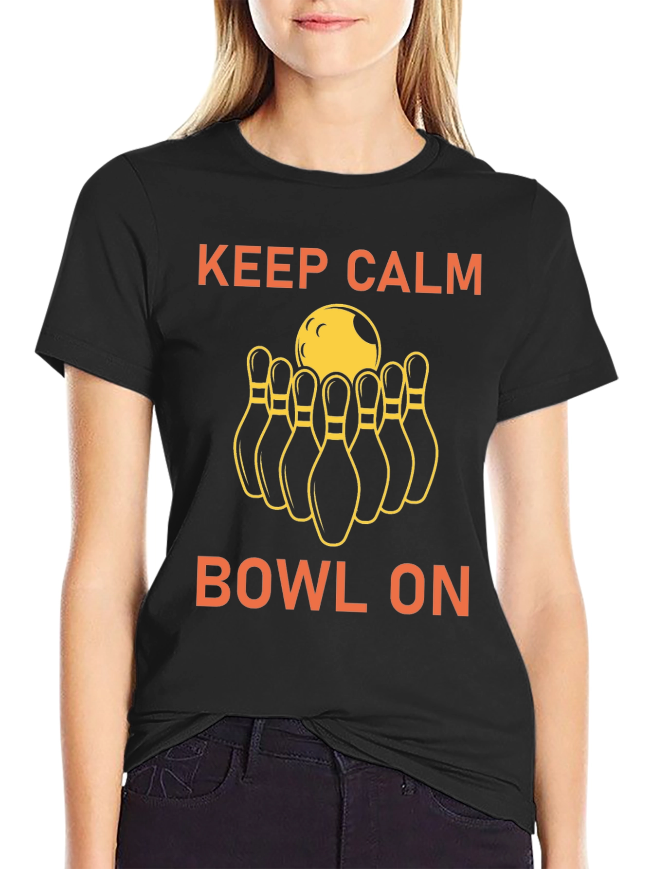 Keep Calm Bowl On Graphic Tee