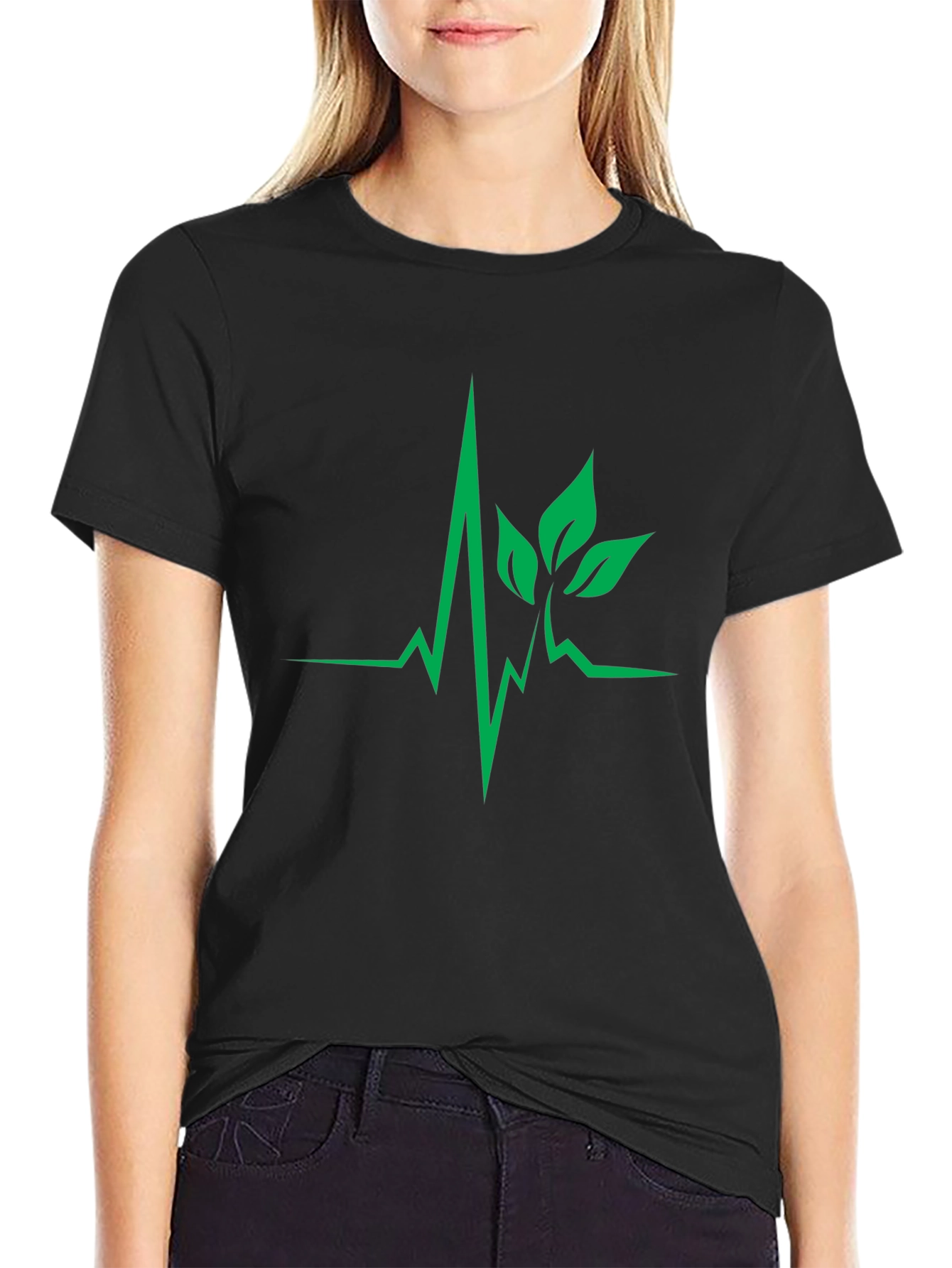 Nature Heartbeat Black T-Shirt