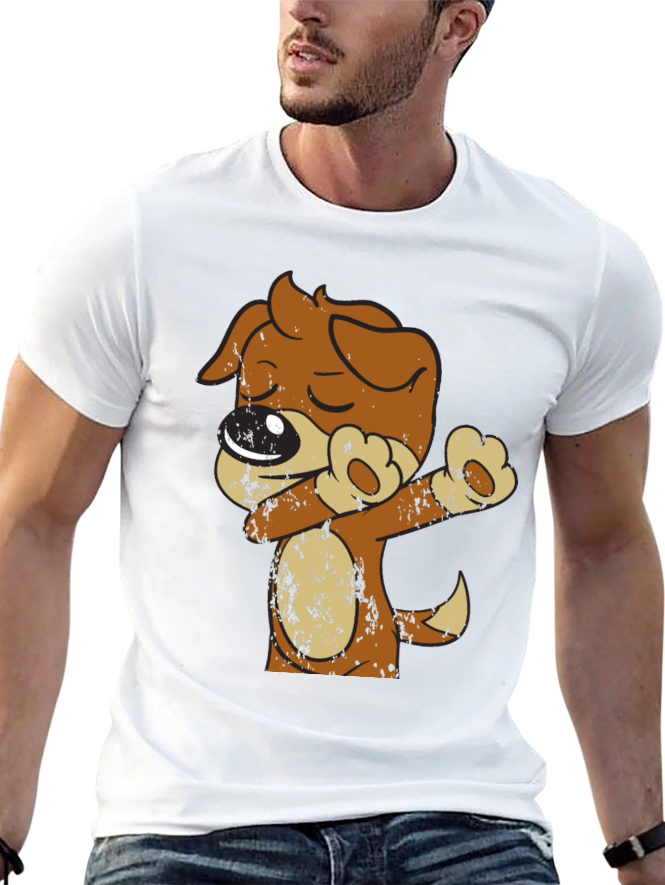 Dabbing Dog T-Shirt - Mens Graphic Tee