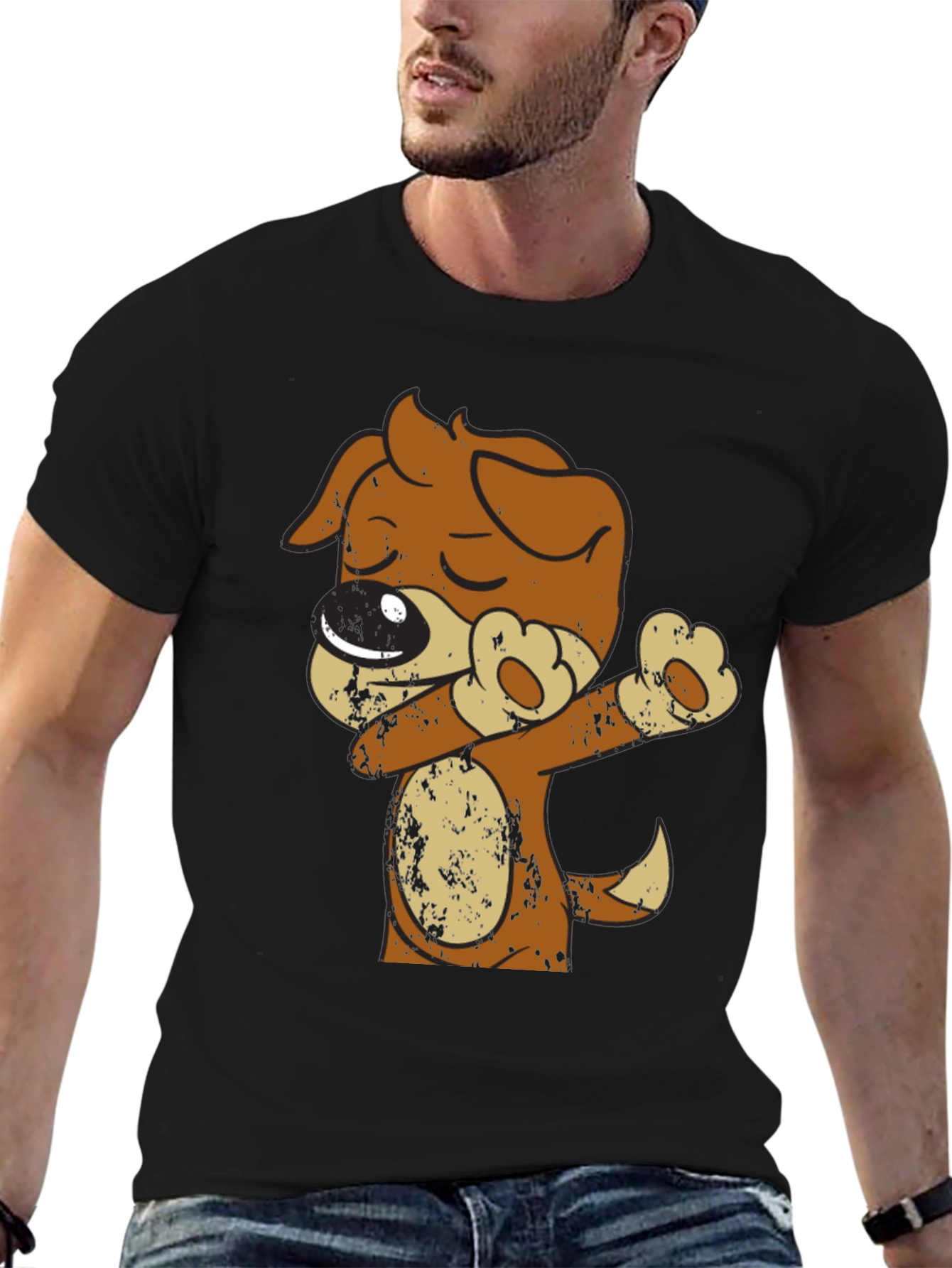 Dabbing Dog T-Shirt - Mens Graphic Tee