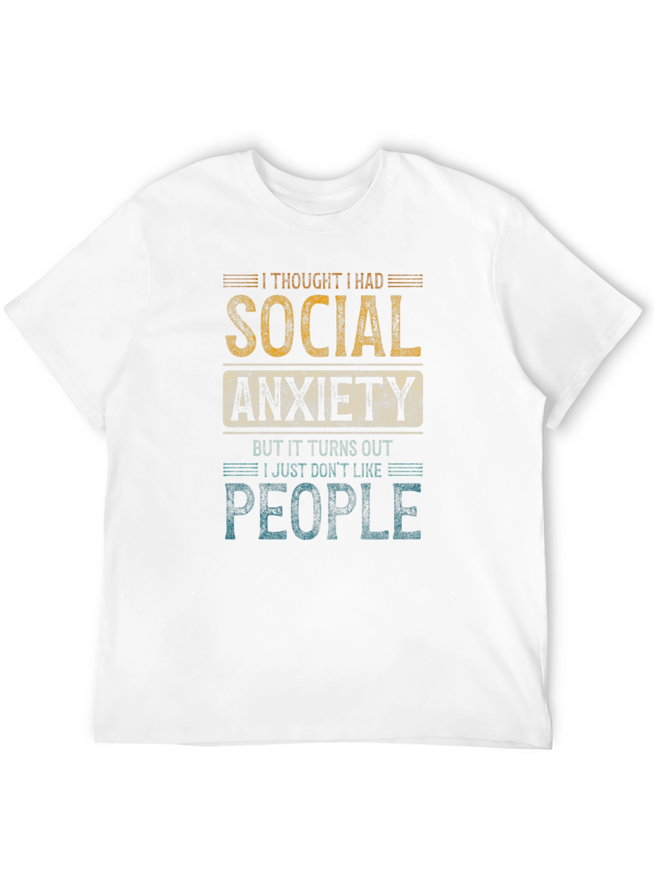 Social Anxiety Graphic T-Shirt Funny Sarcastic Tee