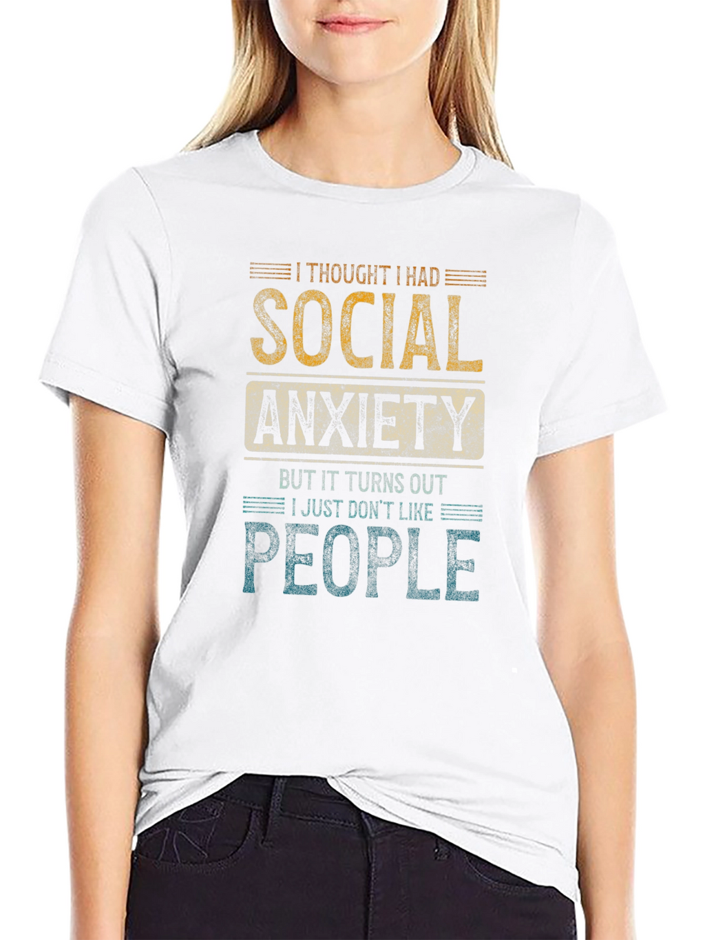 Social Anxiety Graphic T-Shirt Funny Sarcastic Tee