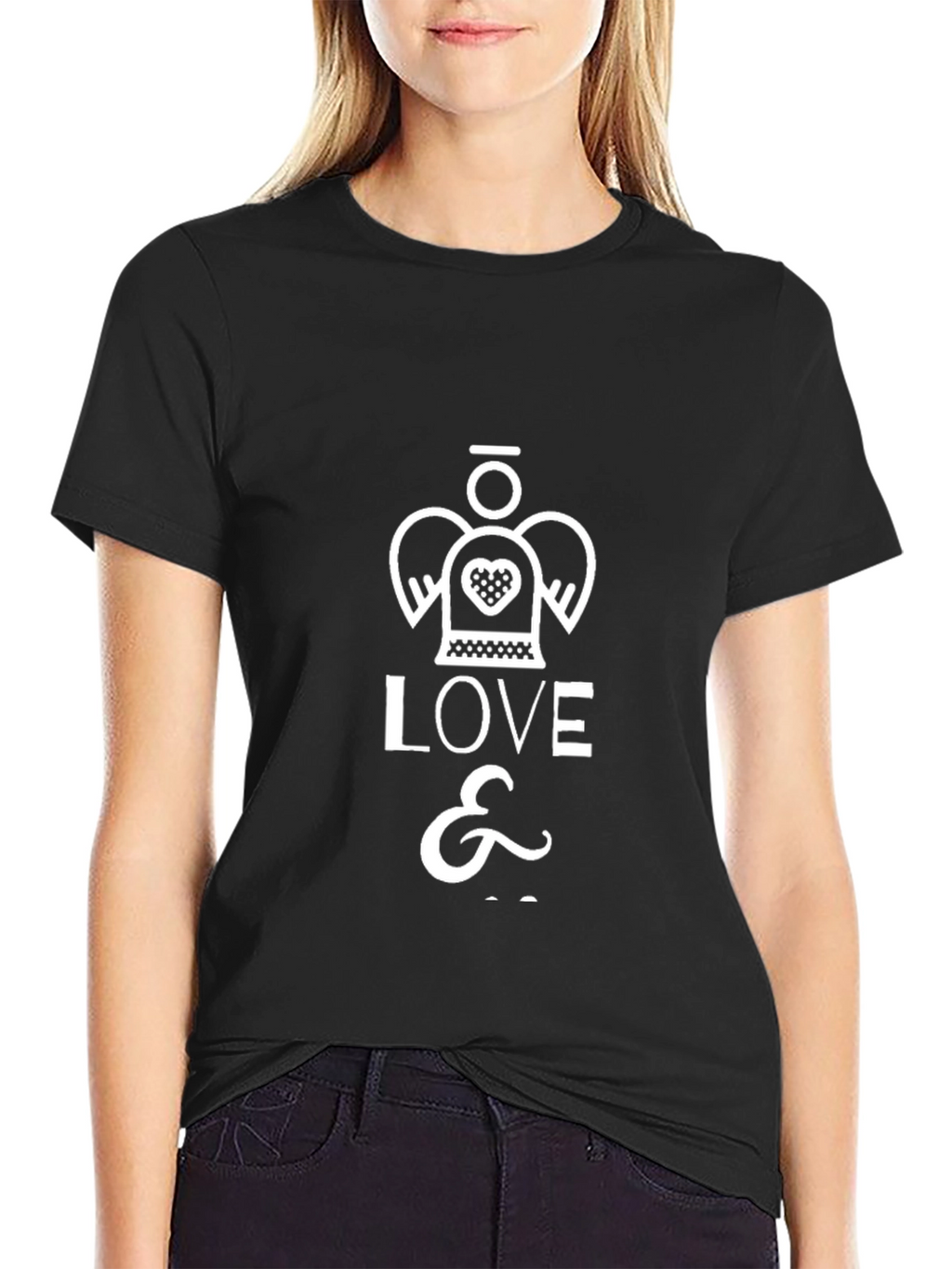 Angel Love Black T-Shirt