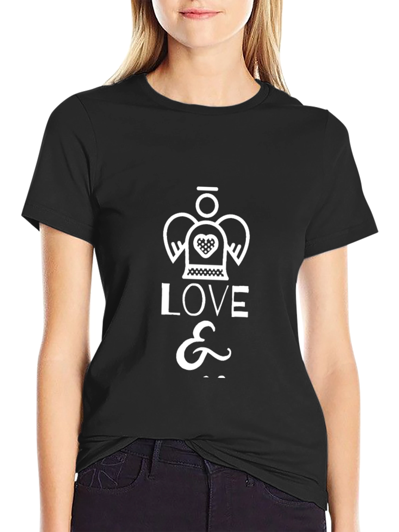 Angel Love Black T-Shirt
