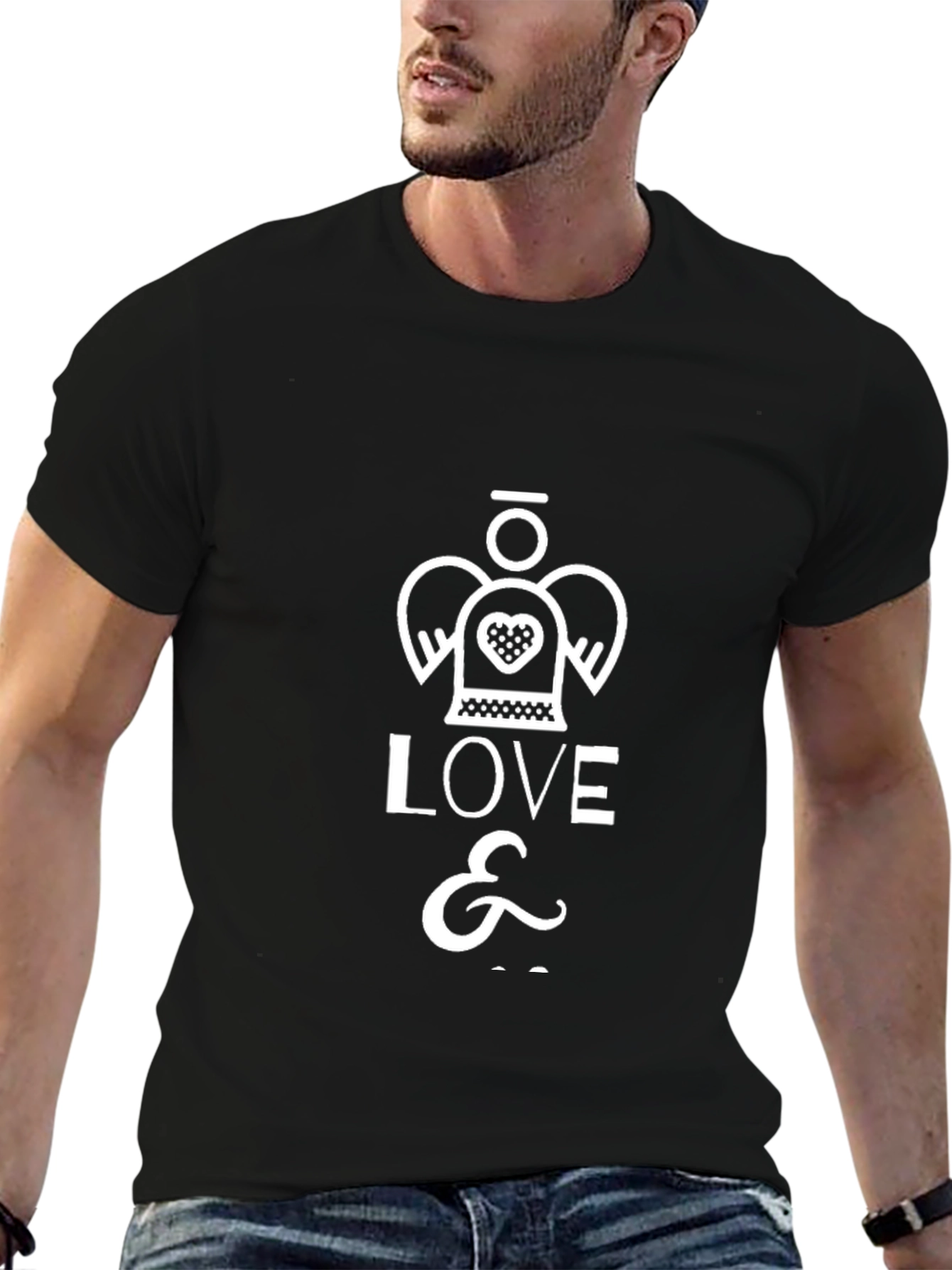 Angel Love Black T-Shirt