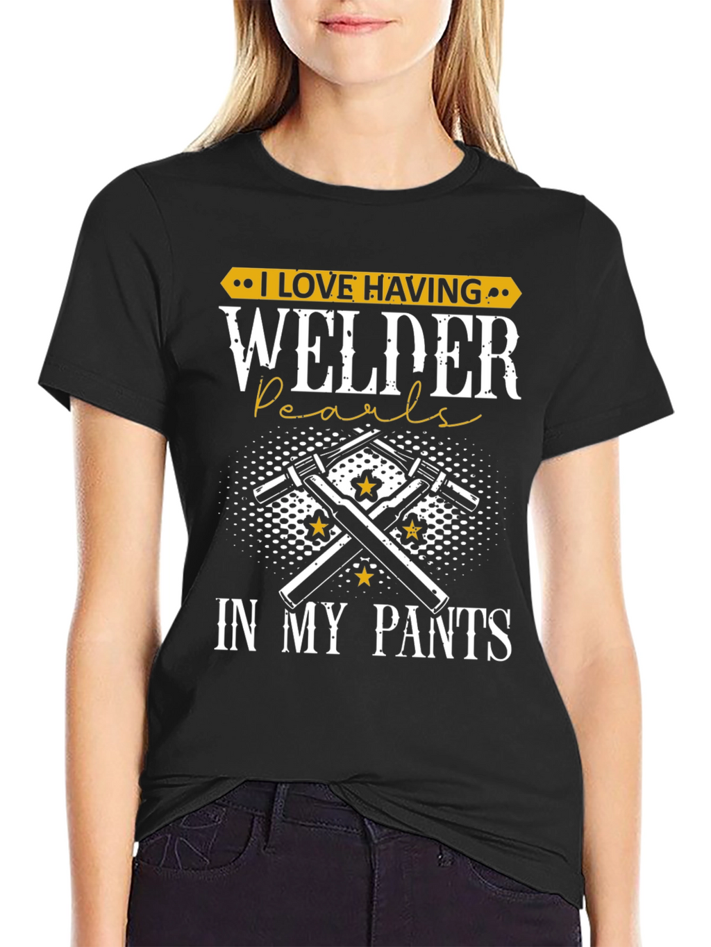 Welder Pearls Graphic T-Shirt - Funny Welding Tee
