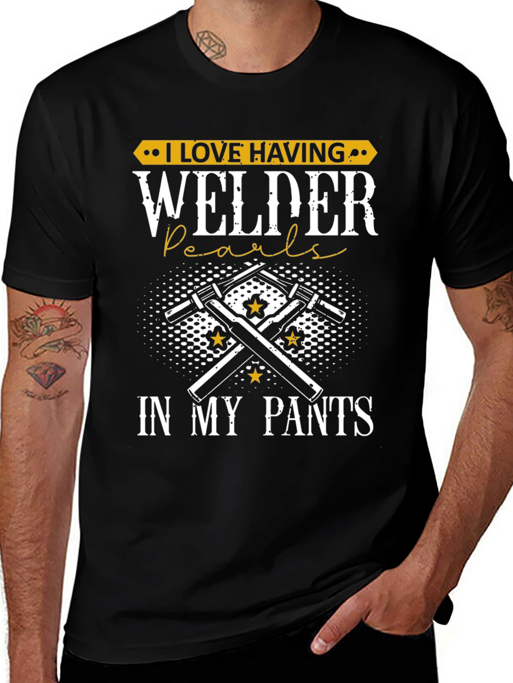 Welder Pearls Graphic T-Shirt - Funny Welding Tee