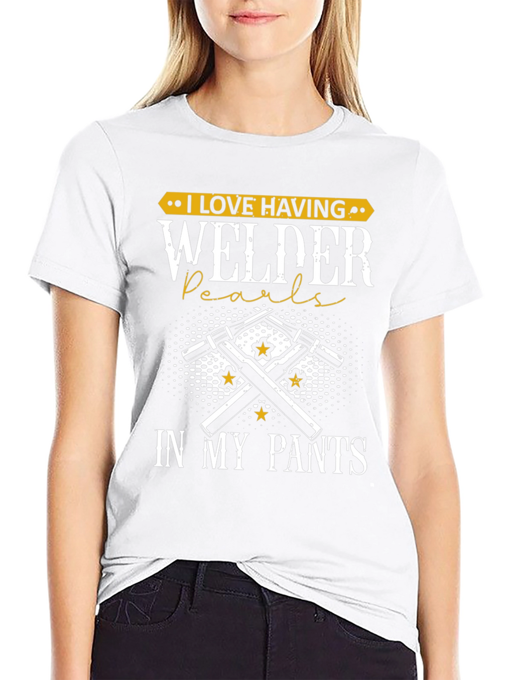 Welder Pearls Graphic T-Shirt - Funny Welding Tee