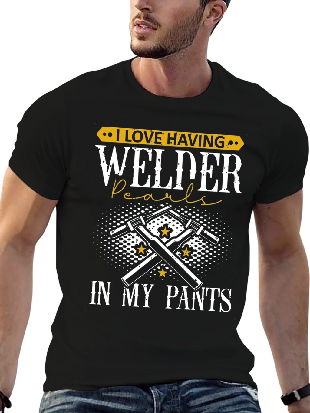 Welder Pearls Graphic T-Shirt - Funny Welding Tee
