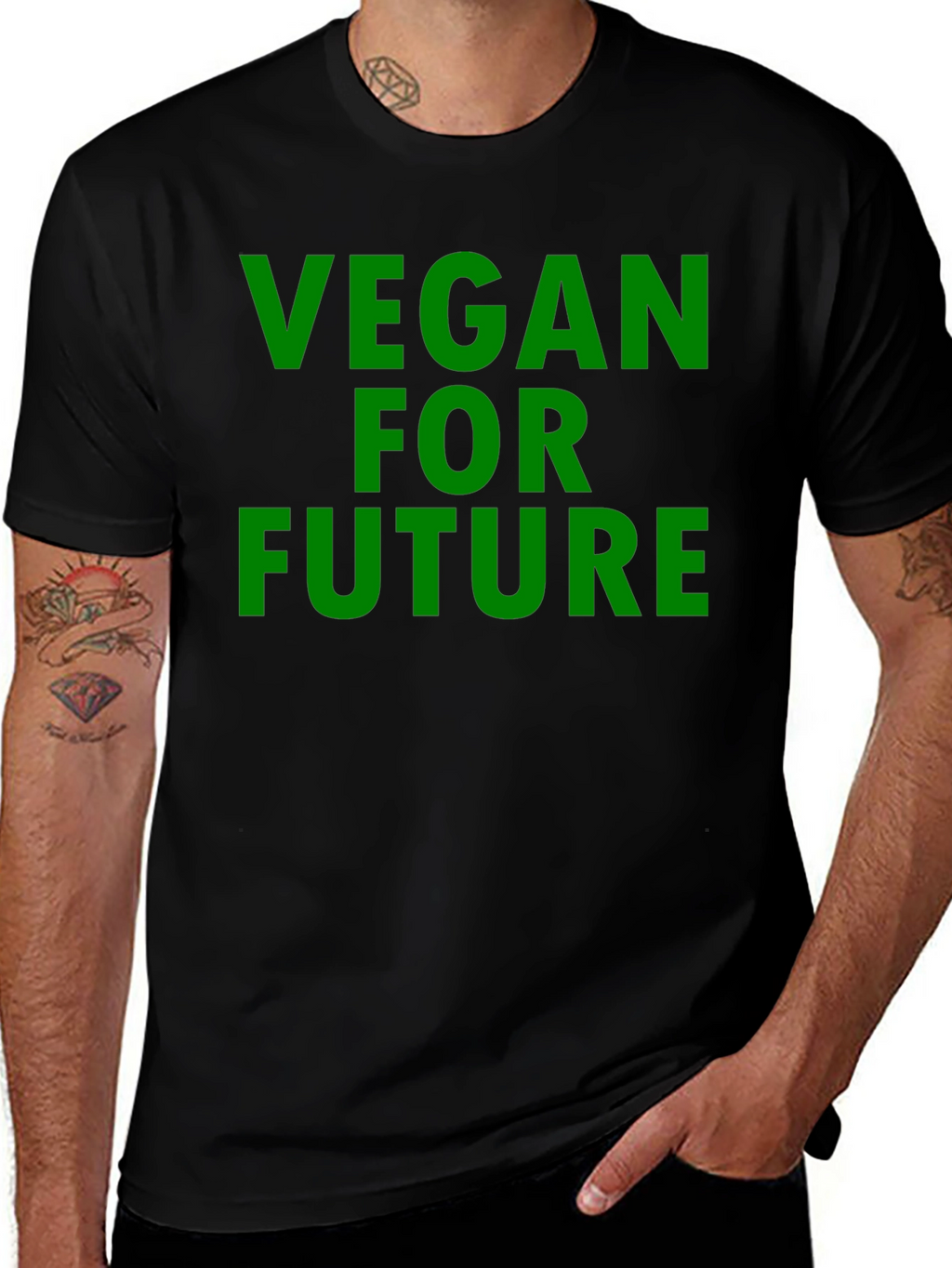 Vegan for Future Graphic T-Shirt - Black