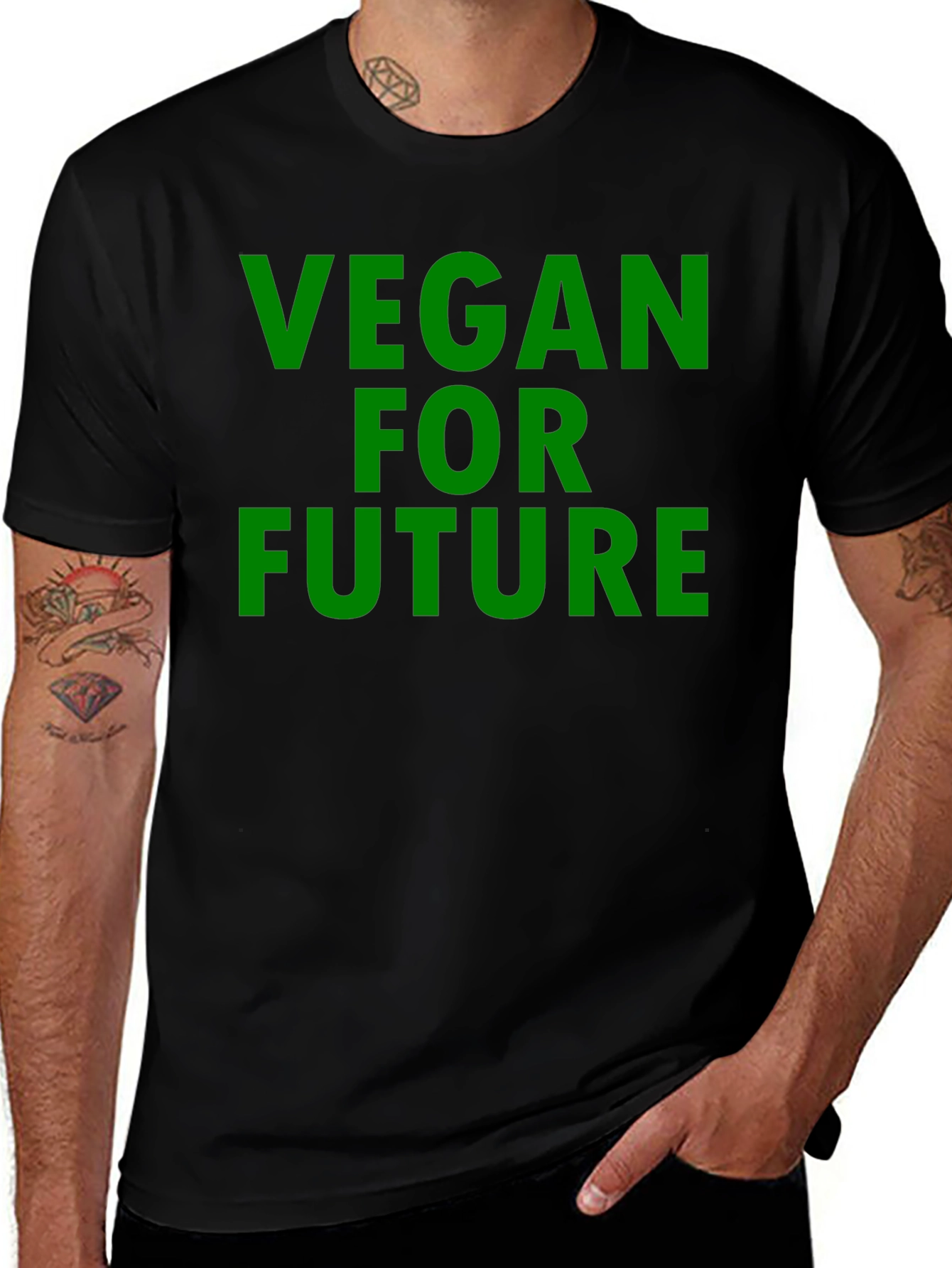 Vegan for Future Graphic T-Shirt - Black