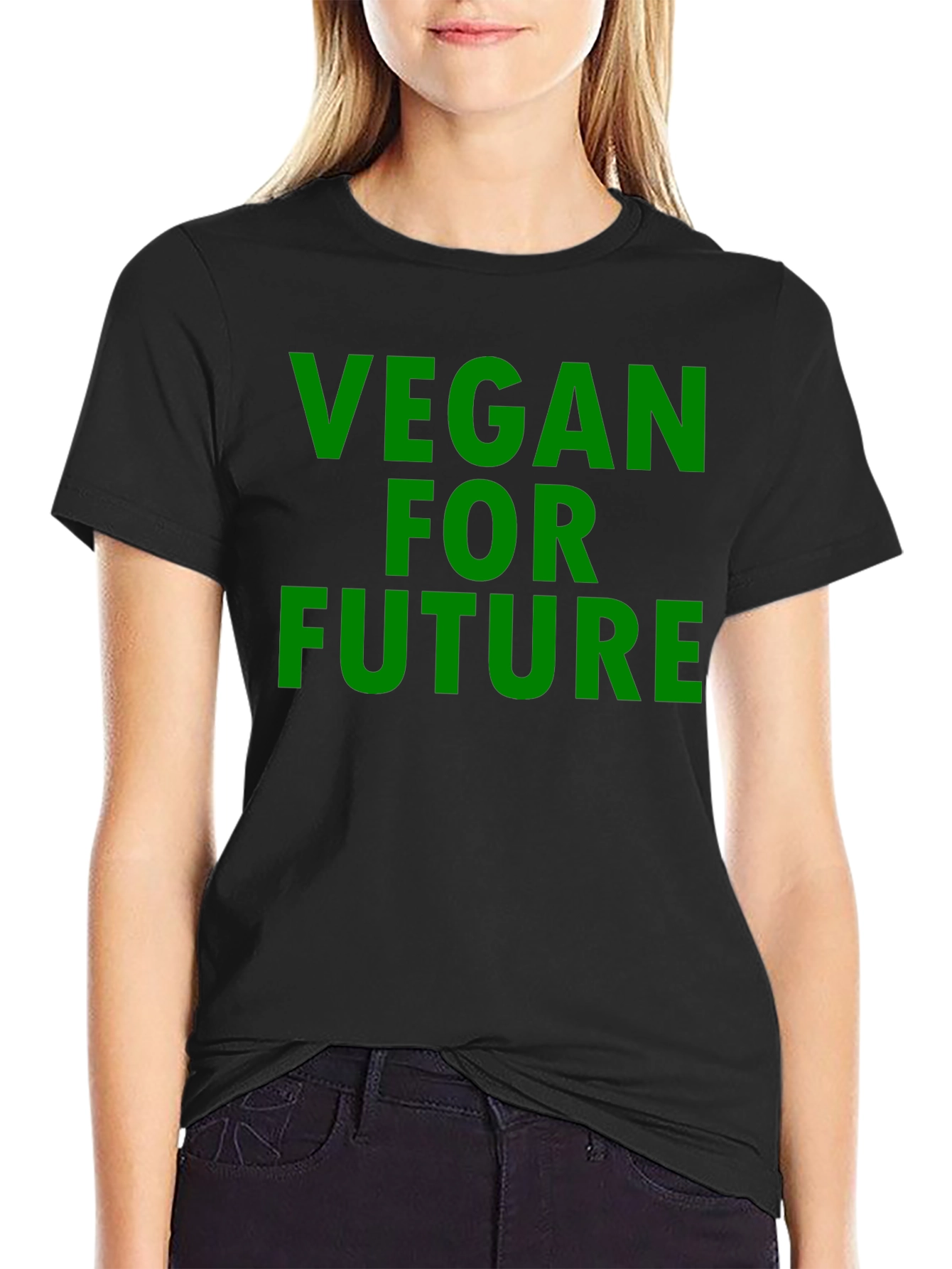 Vegan for Future Graphic T-Shirt - Black