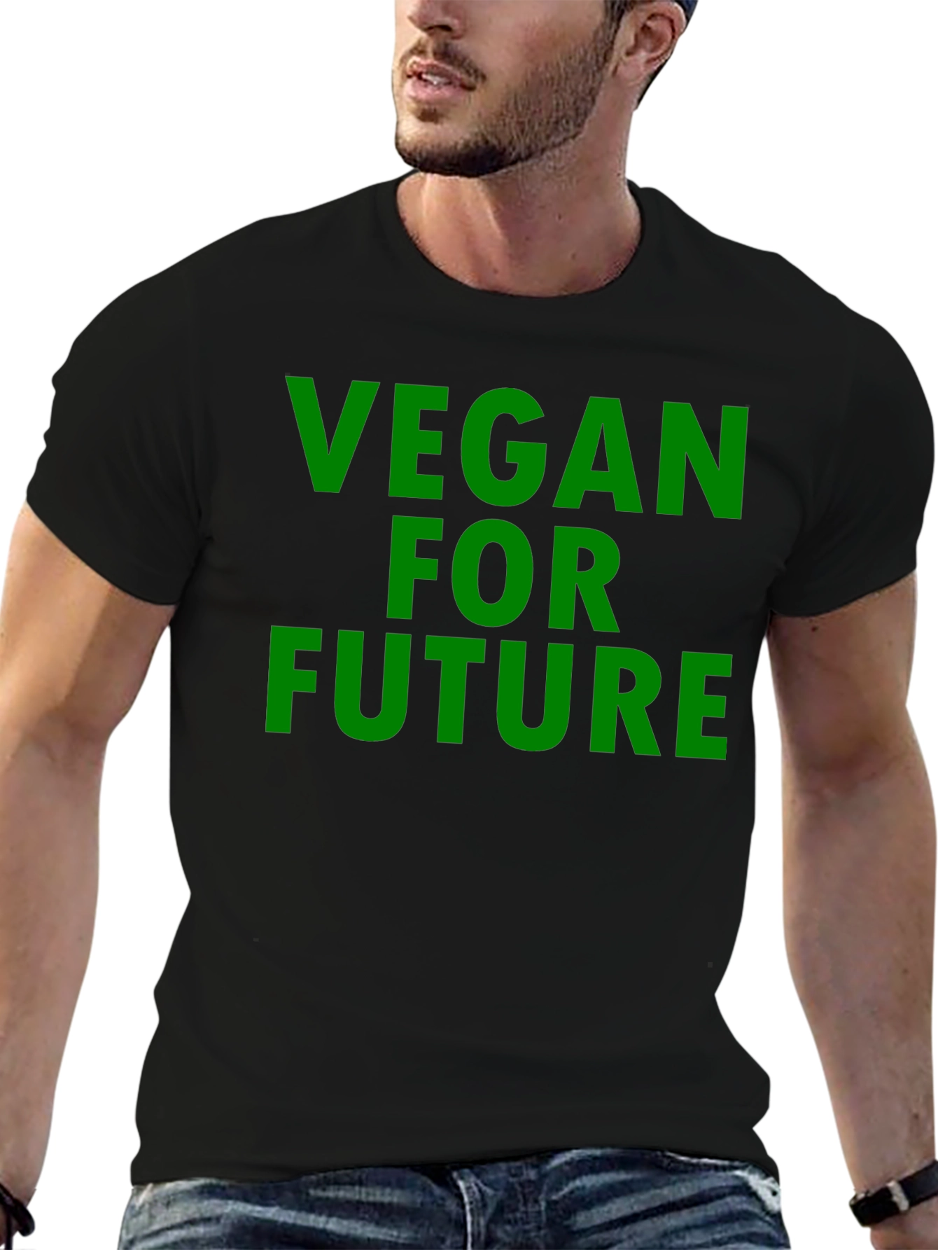 Vegan for Future Graphic T-Shirt - Black