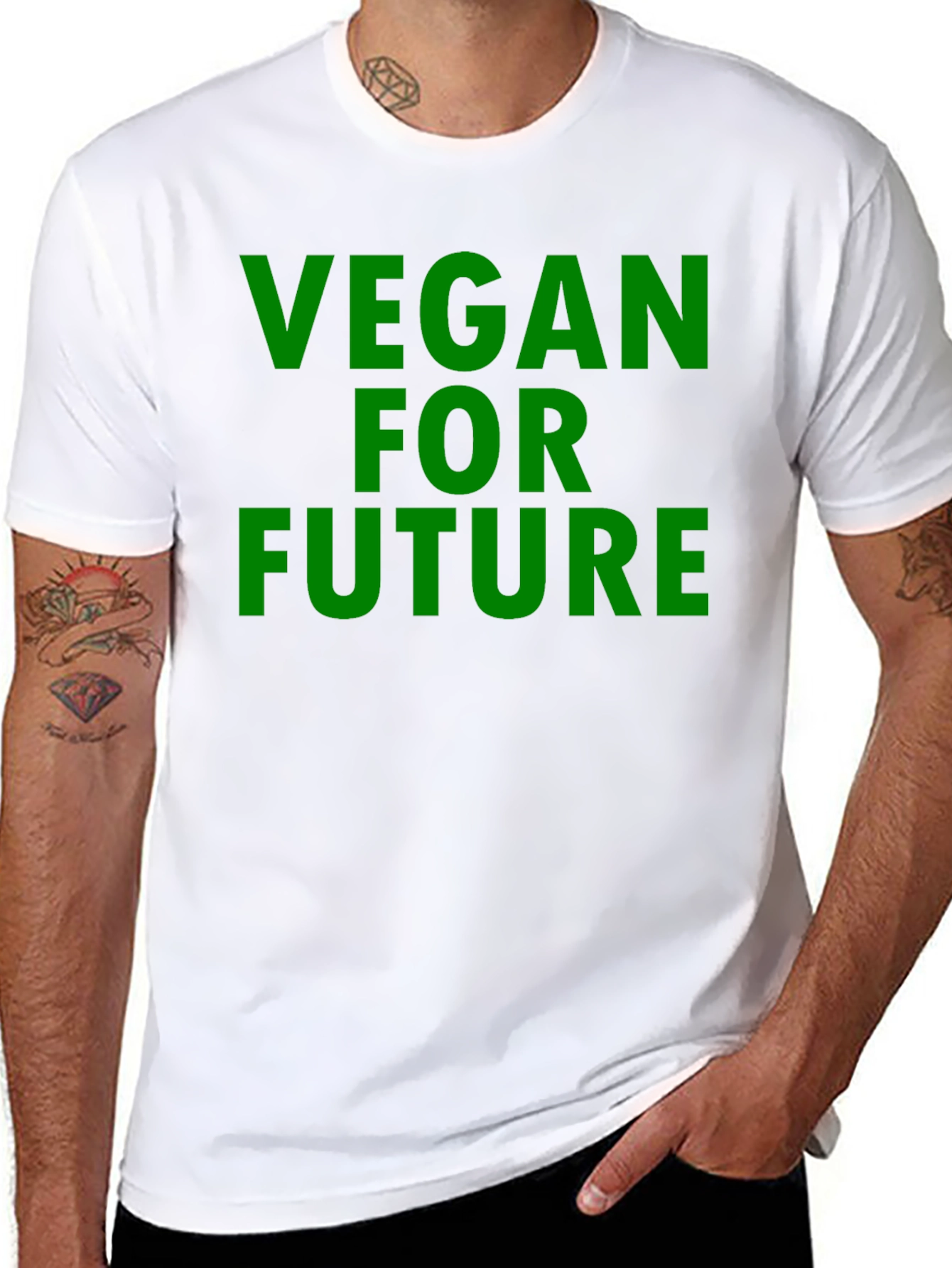 Vegan for Future Graphic T-Shirt - Black