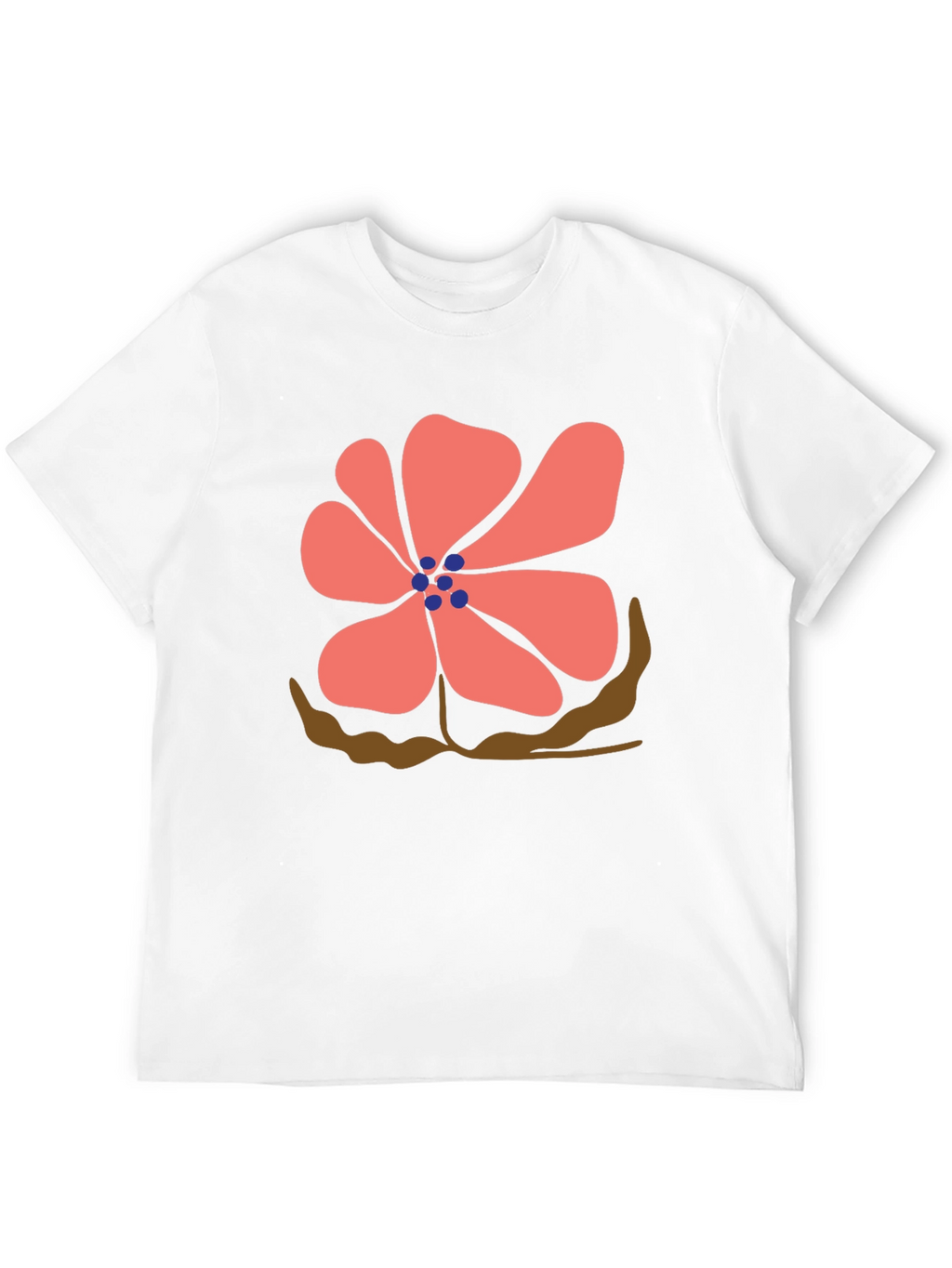 Floral Print Black T-Shirt - Casual Comfort