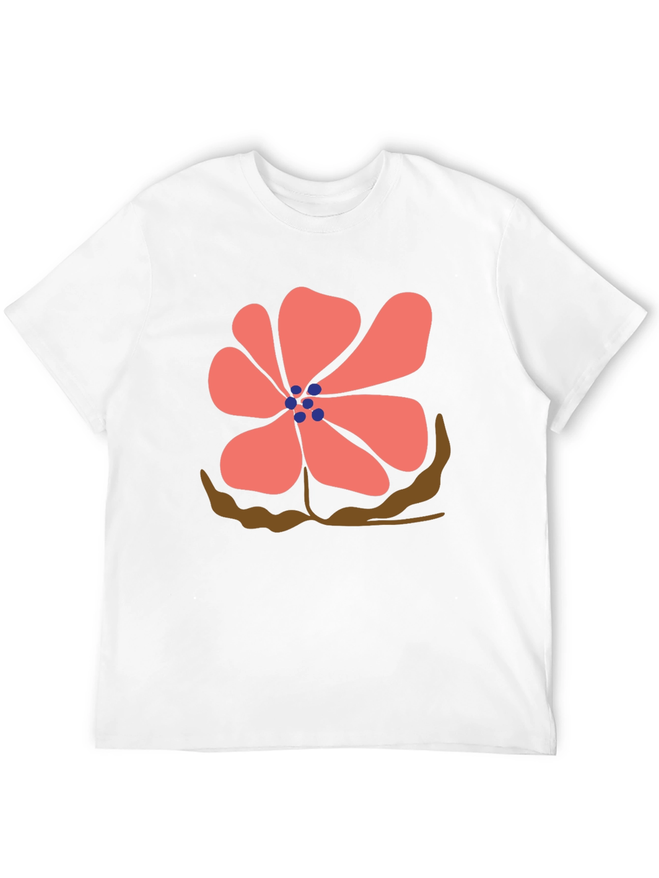 Floral Print Black T-Shirt - Casual Comfort
