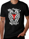 My Papas Wings Cover My Heart Graphic T-Shirt