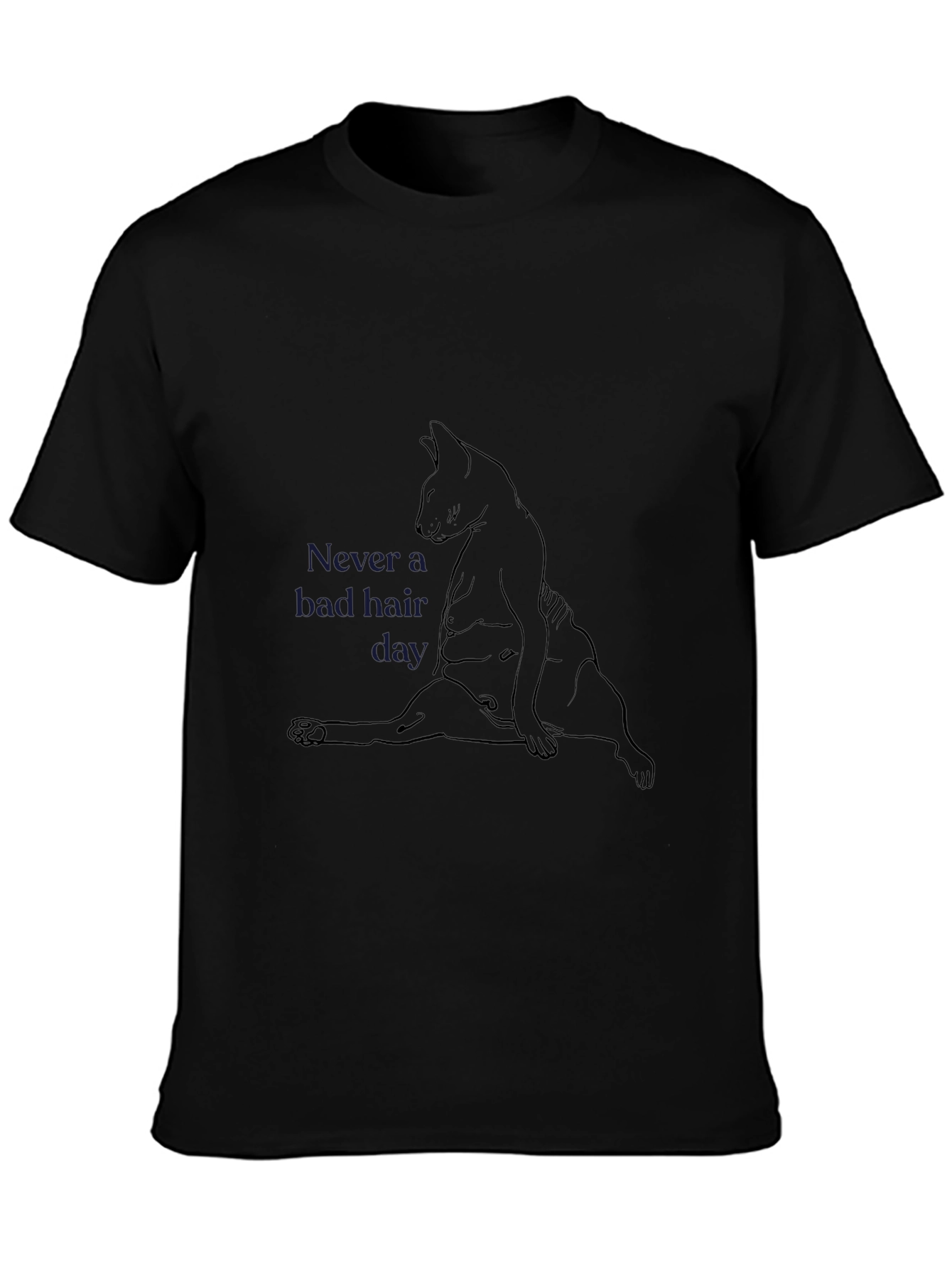 Never a Bad Hair Day T-Shirt Cat Lover Tee