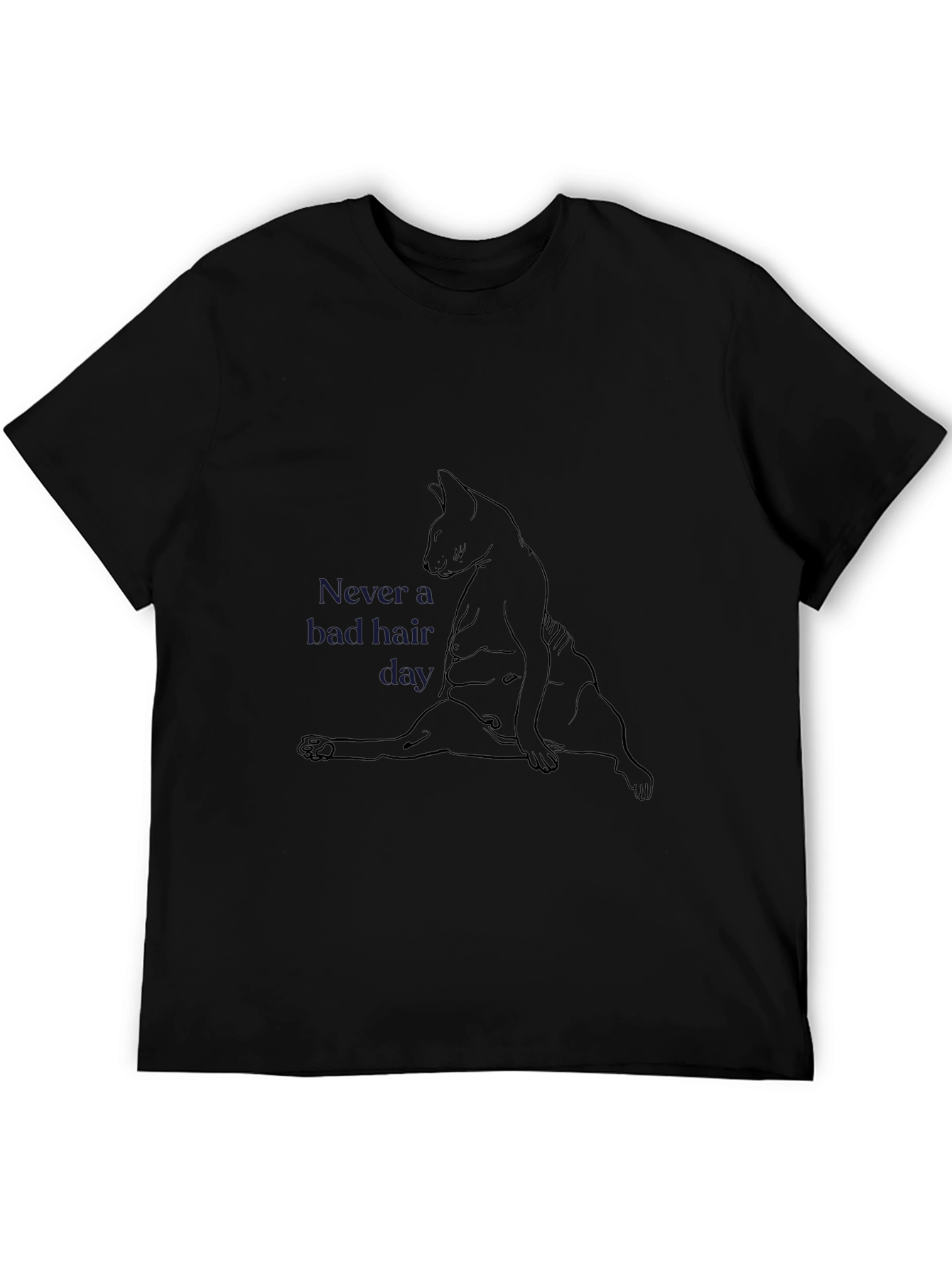 Never a Bad Hair Day T-Shirt Cat Lover Tee