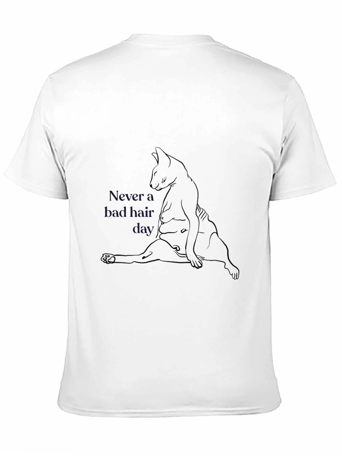 Never a Bad Hair Day T-Shirt Cat Lover Tee