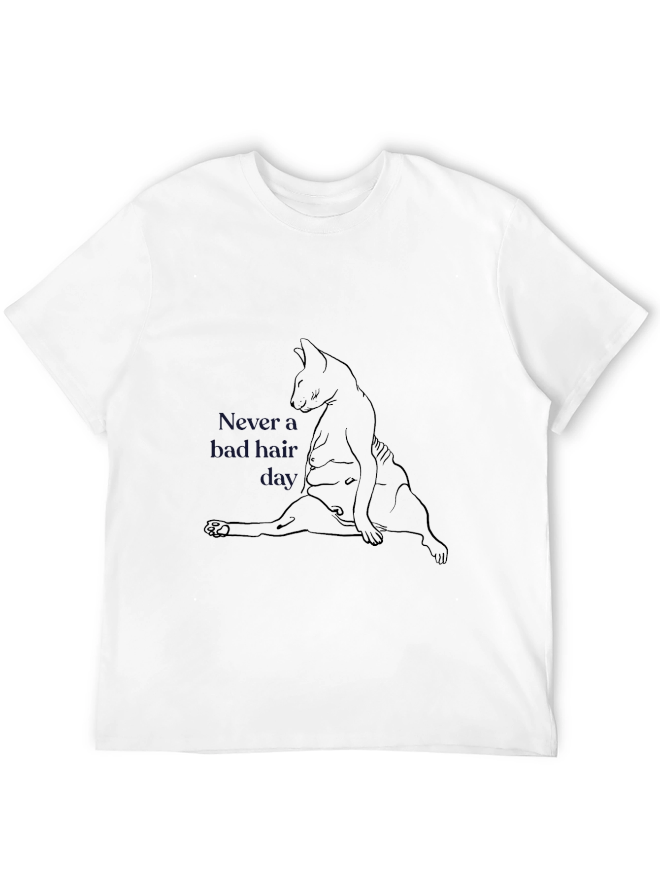 Never a Bad Hair Day T-Shirt Cat Lover Tee