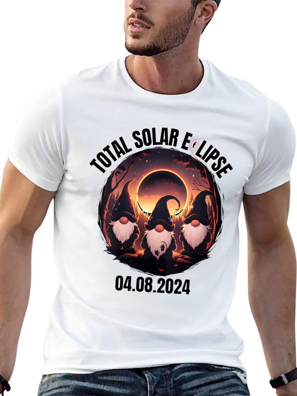 Total Solar Eclipse Gnomes T-Shirt - August 4 2024