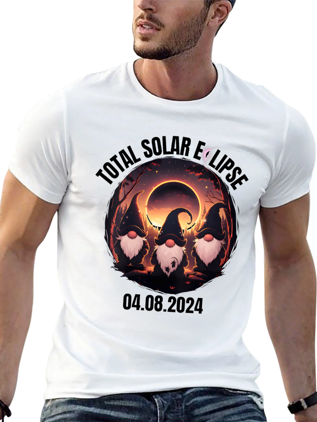 Total Solar Eclipse Gnomes T-Shirt - August 4 2024