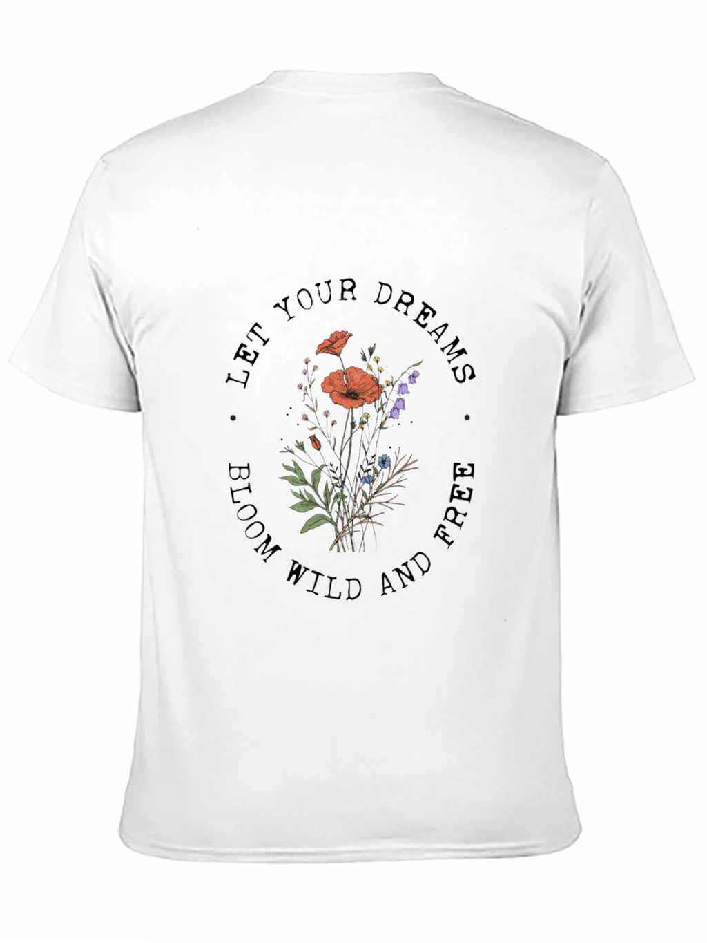 Floral Dreams Graphic Tee - Black T-Shirt