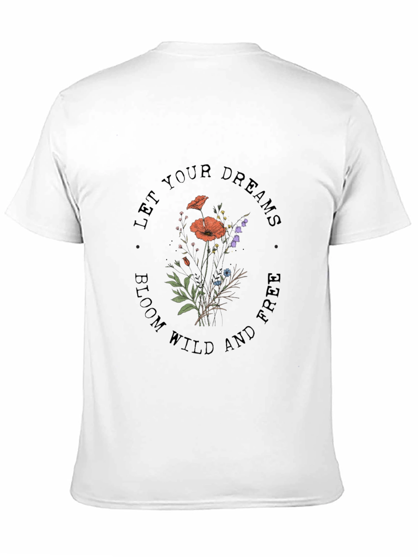Floral Dreams Graphic Tee - Black T-Shirt