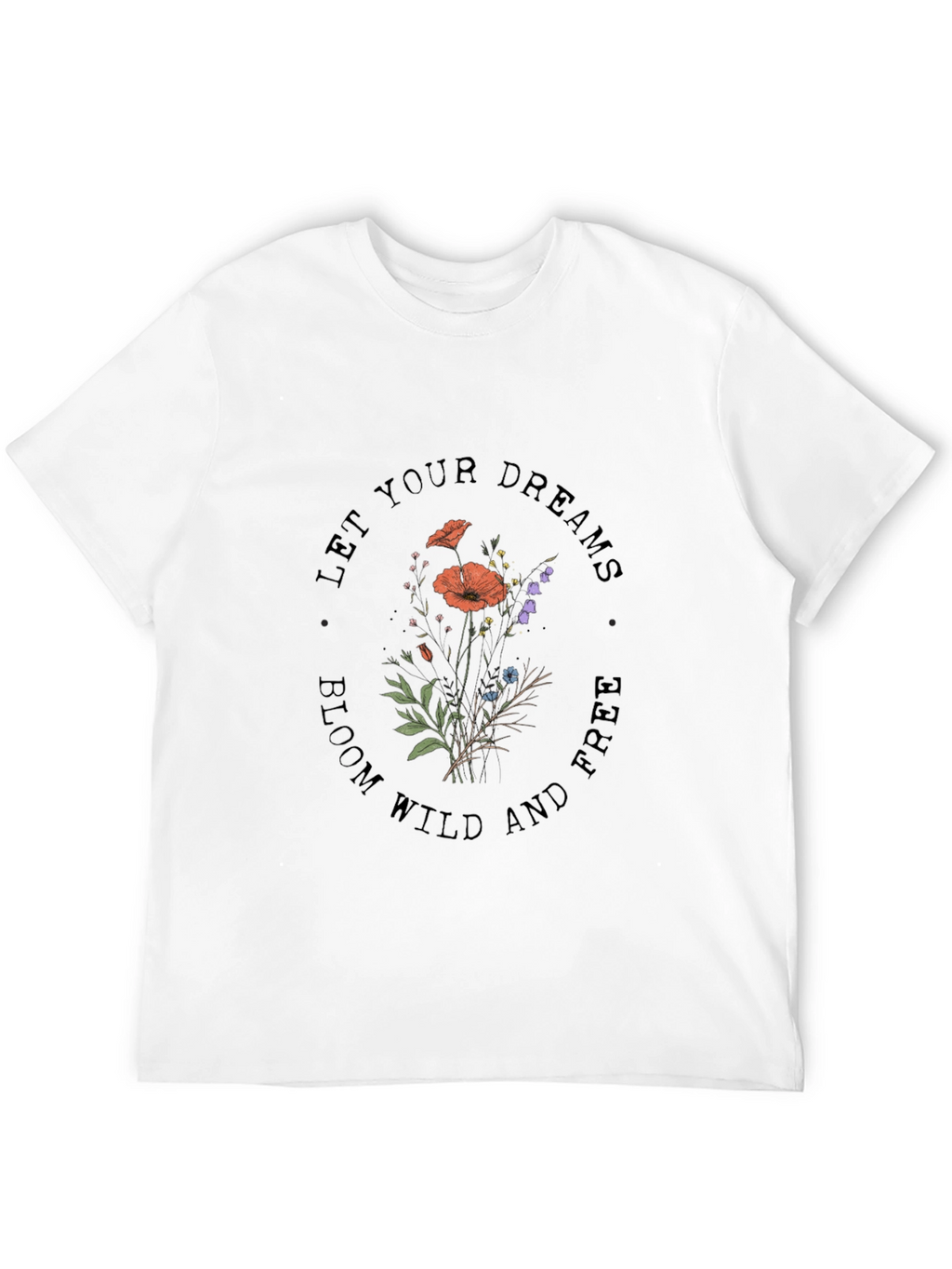 Floral Dreams Graphic Tee - Black T-Shirt