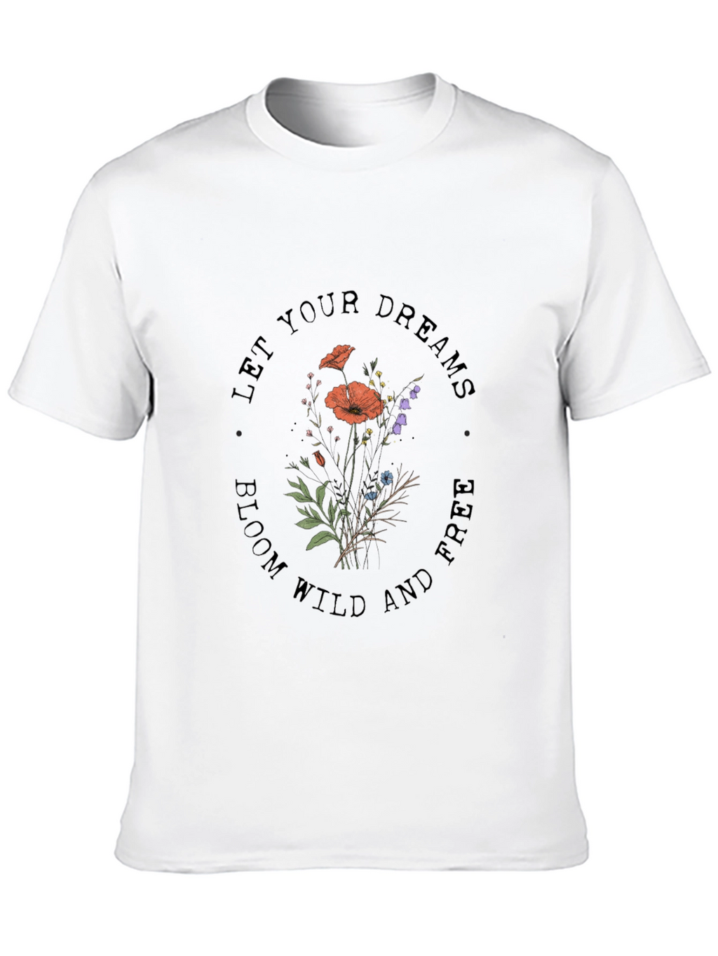 Floral Dreams Graphic Tee - Black T-Shirt