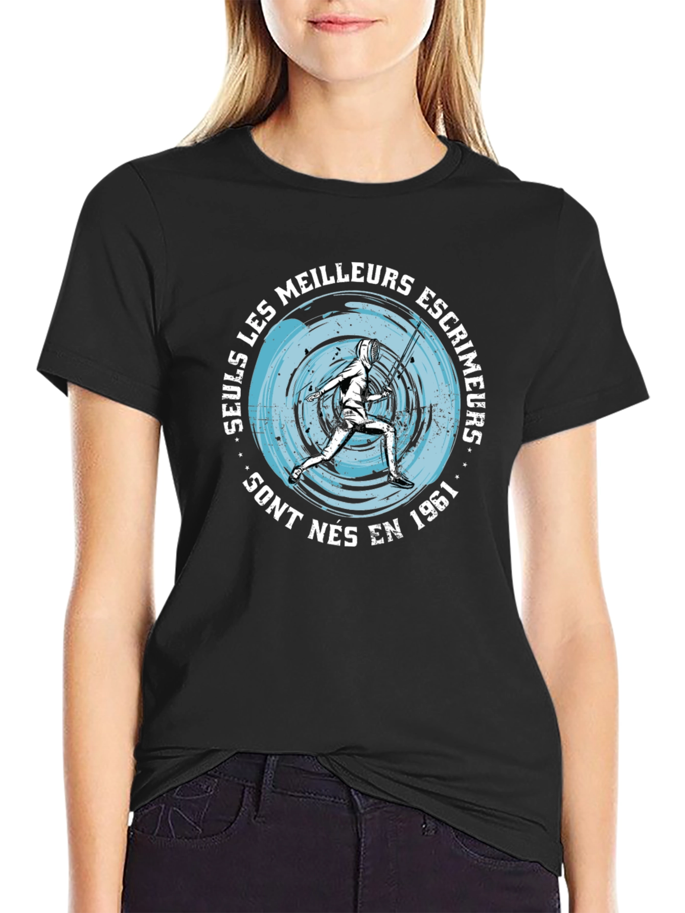 Fencing Graphic T-Shirt - Born in 1961