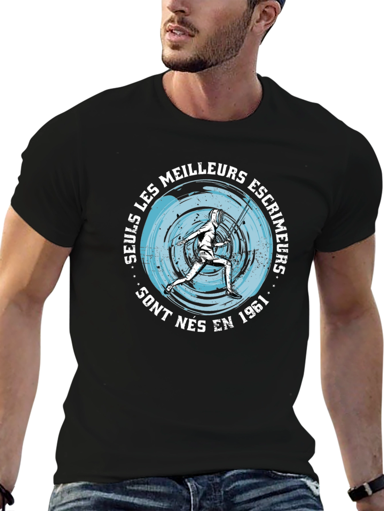 Fencing Graphic T-Shirt - Born in 1961