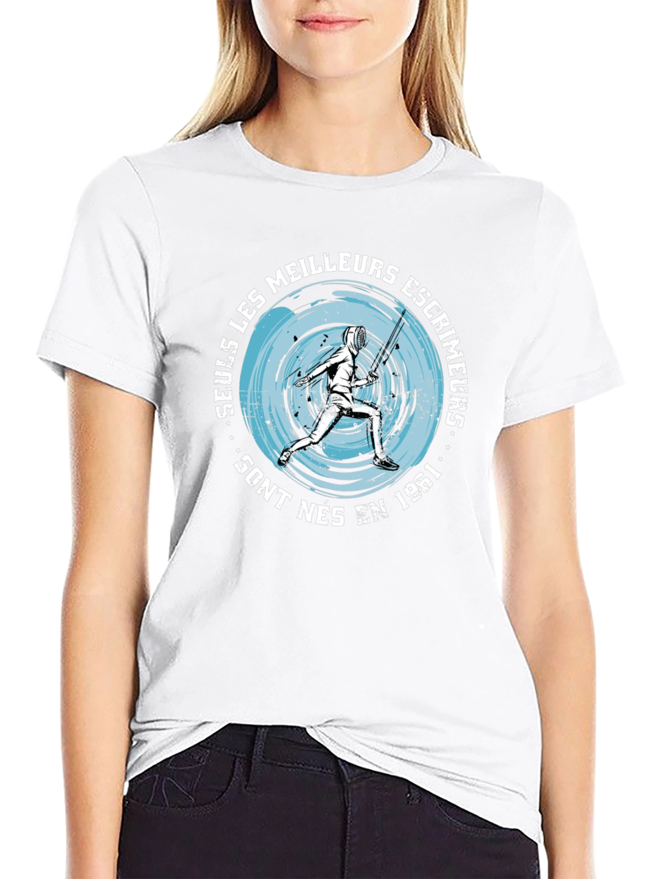 Fencing Graphic T-Shirt - Born in 1961