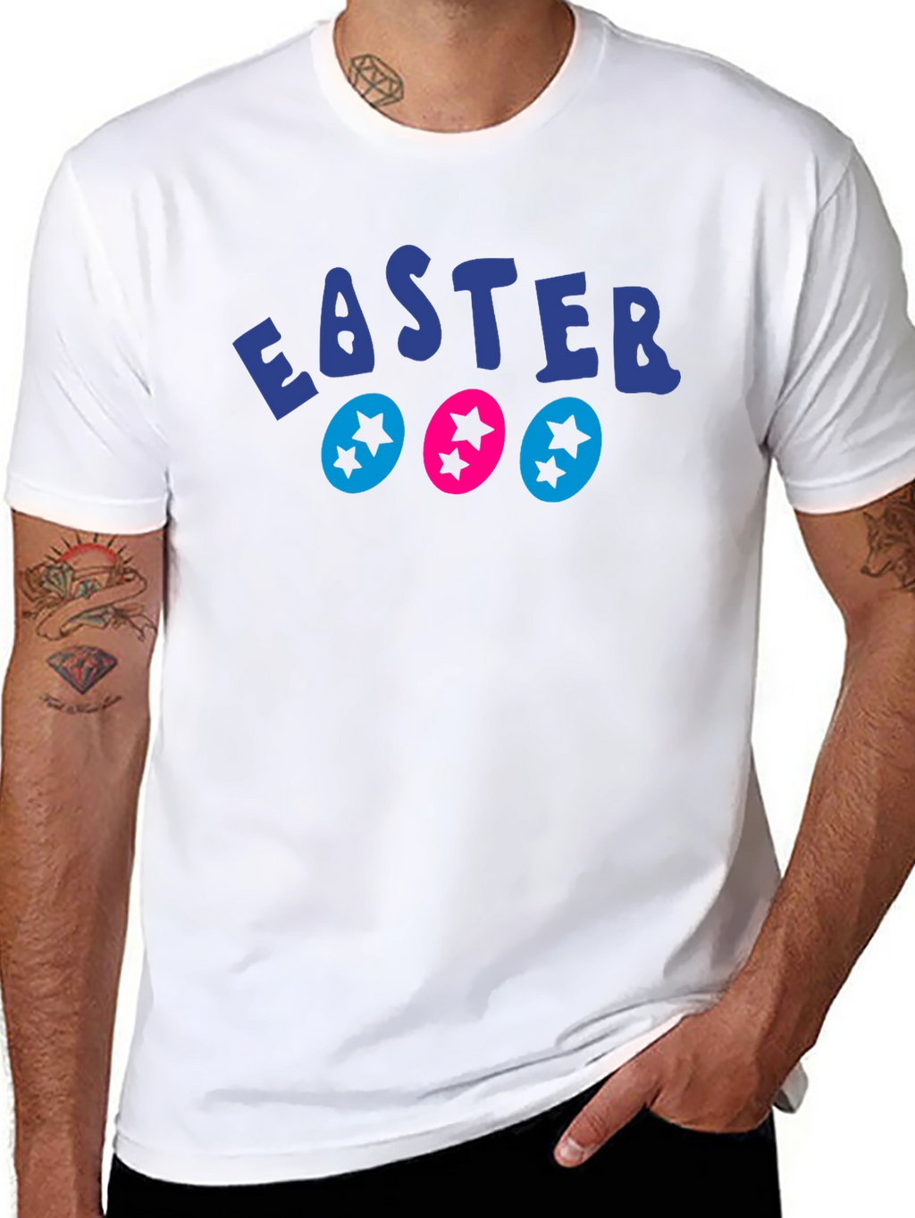 Easter Egg Star T-Shirt - Black