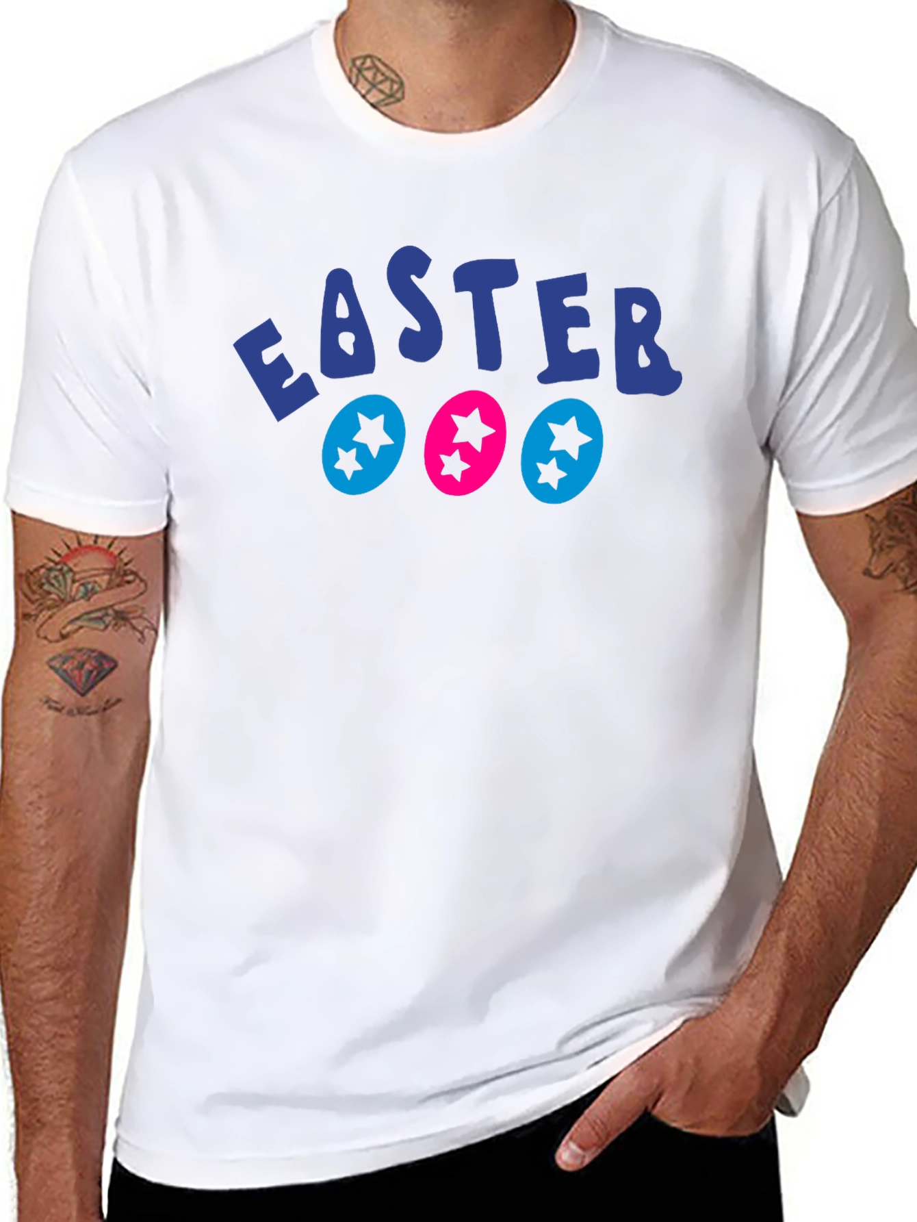 Easter Egg Star T-Shirt - Black