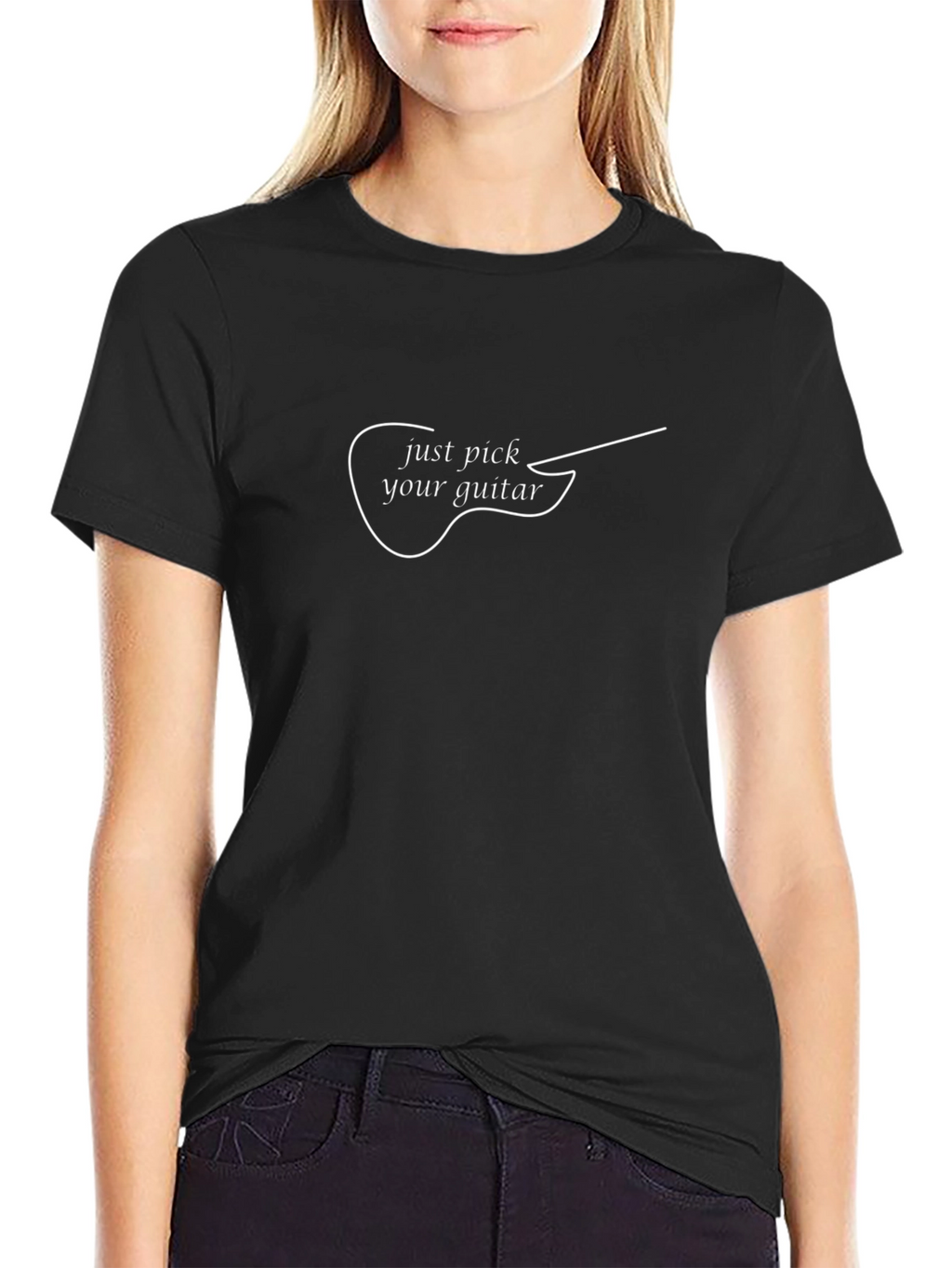 Just Pick Your Guitar Black T-Shirt